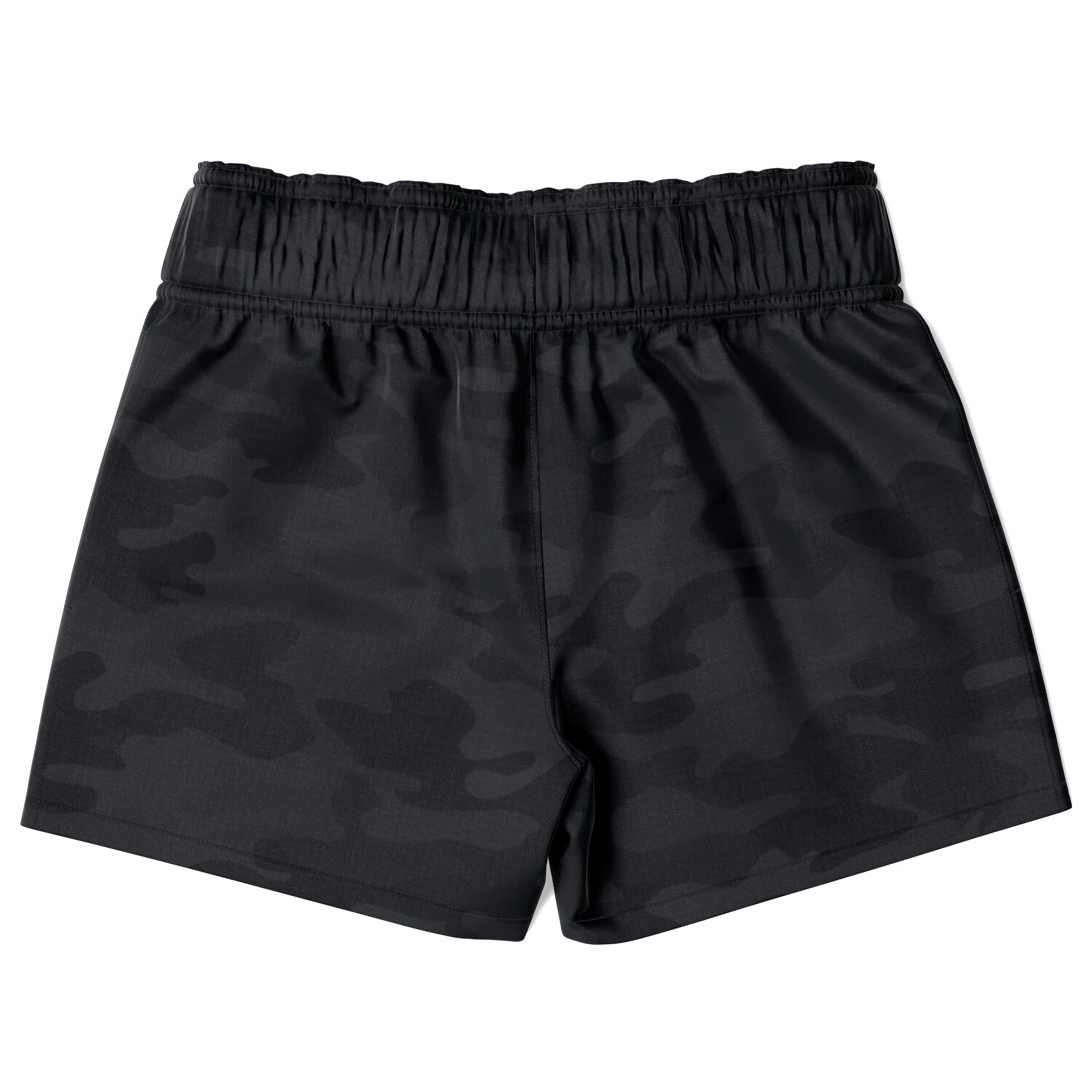 Boys Black Camouflage Quick Drying Swim Trunks