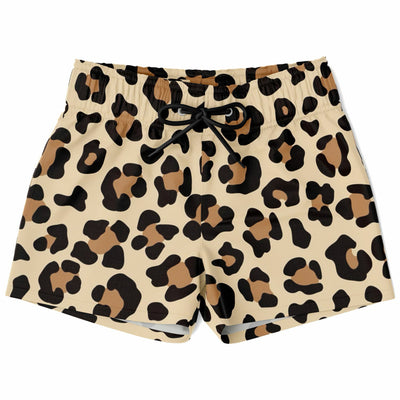 Boys Leopard Print Quick Drying Swim Trunks