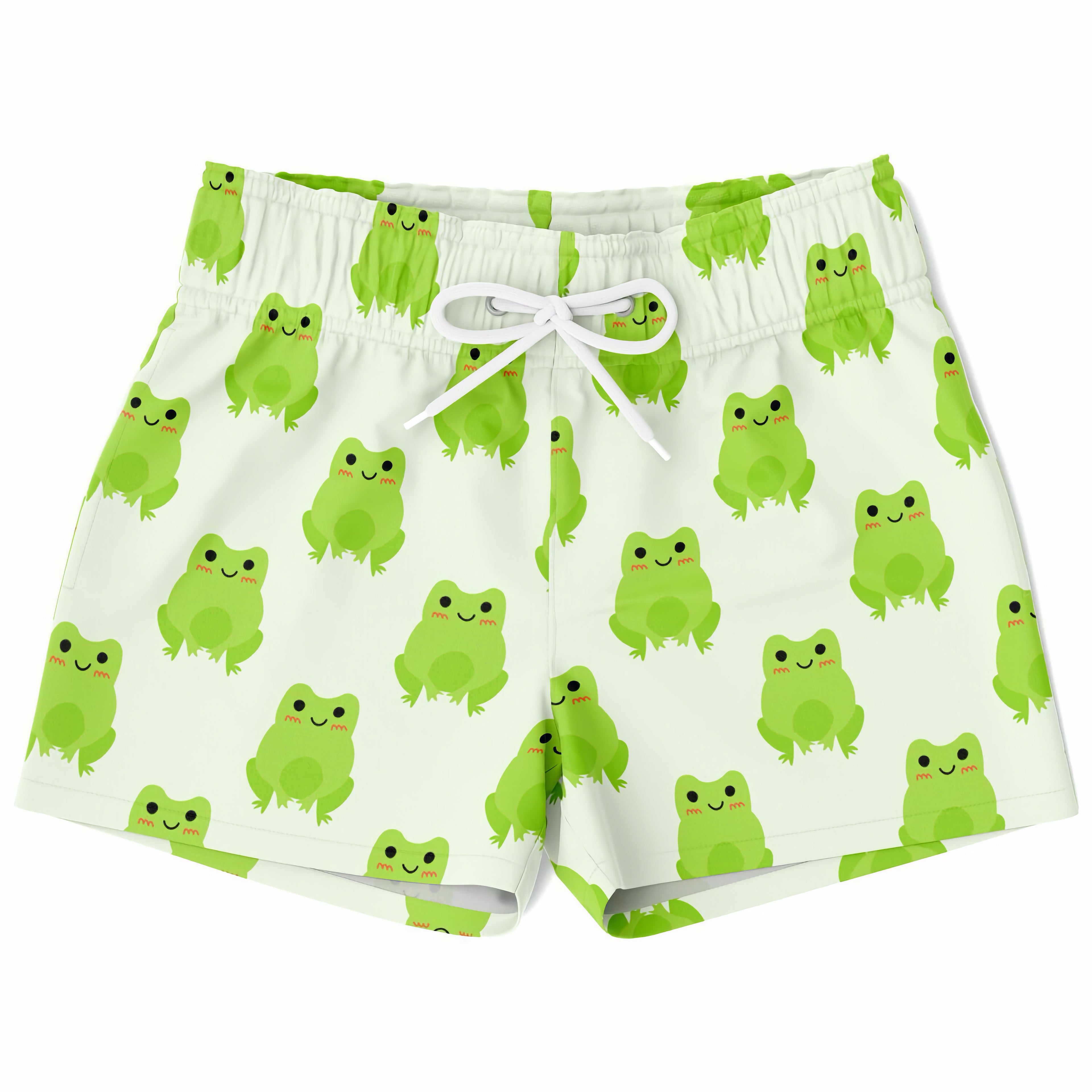 Boys Green Frog Quick Drying Swim Trunks
