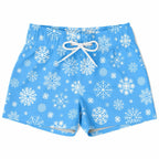 Boys Blue Snowflake Christmas Quick Drying Swim Trunks