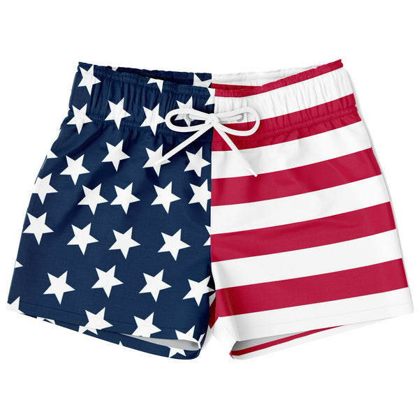 Boys American Flag Quick Drying Swim Trunks