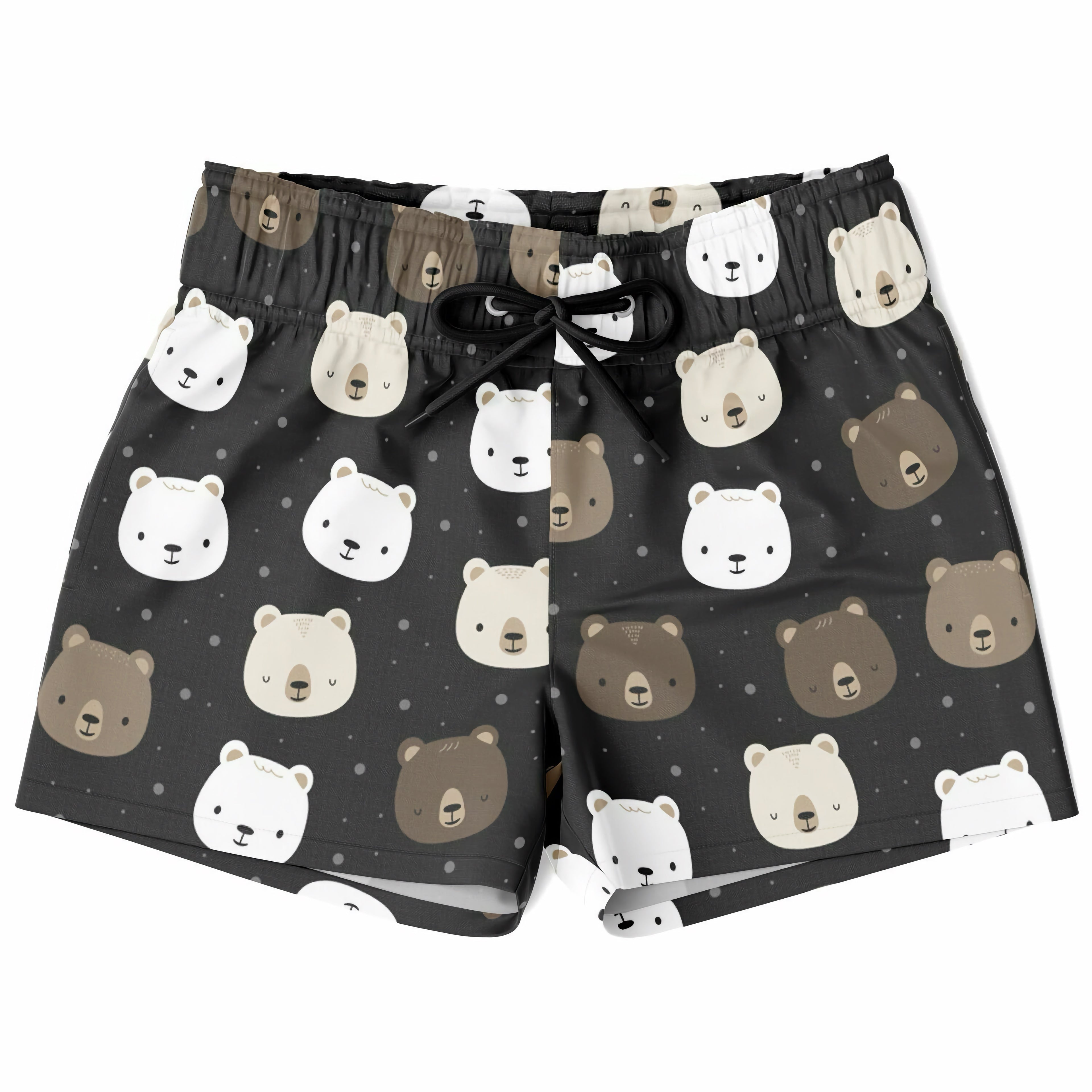 Boys Bear Face Quick Drying Swim Trunks