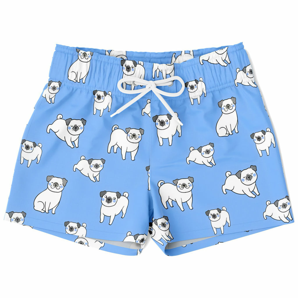 Boys Blue Pug Quick Drying Swim Trunks