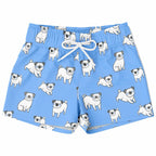 Boys Blue Pug Quick Drying Swim Trunks
