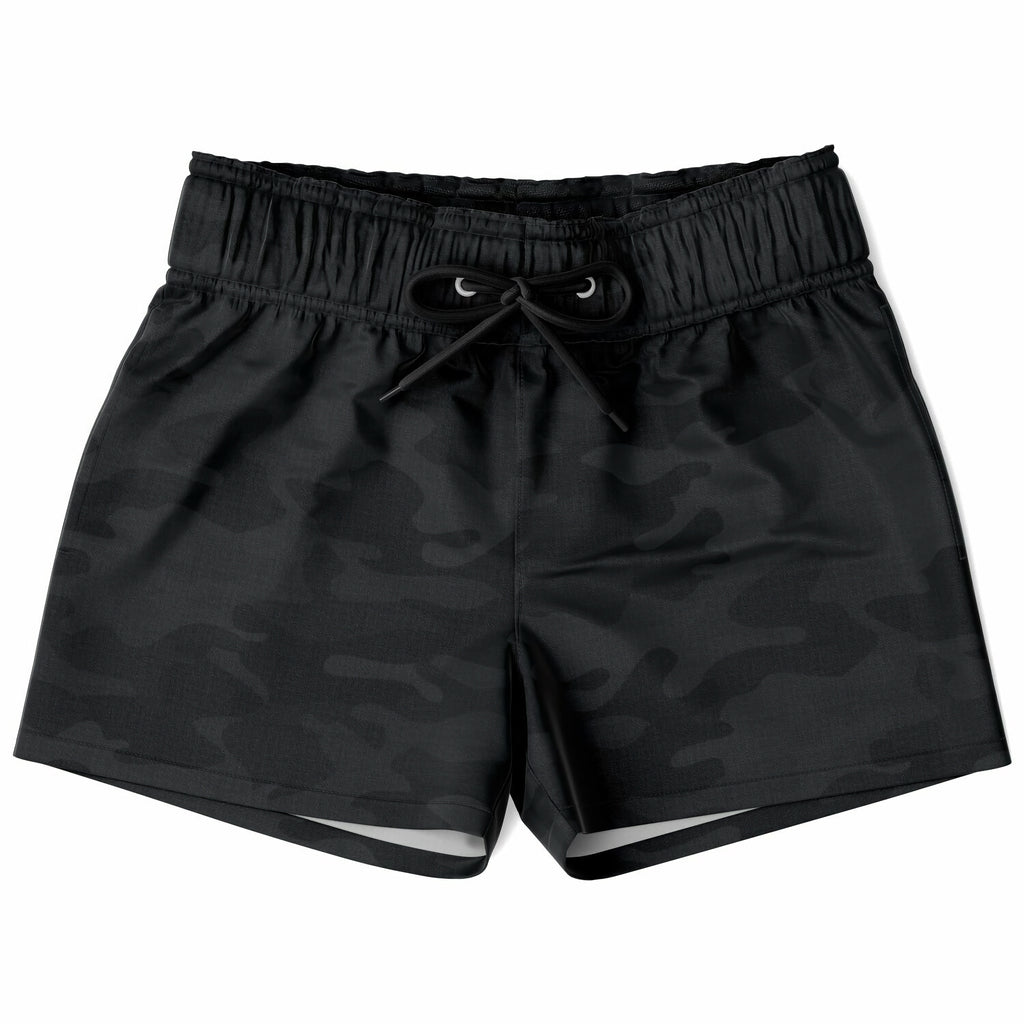 Boys Black Camouflage Quick Drying Swim Trunks