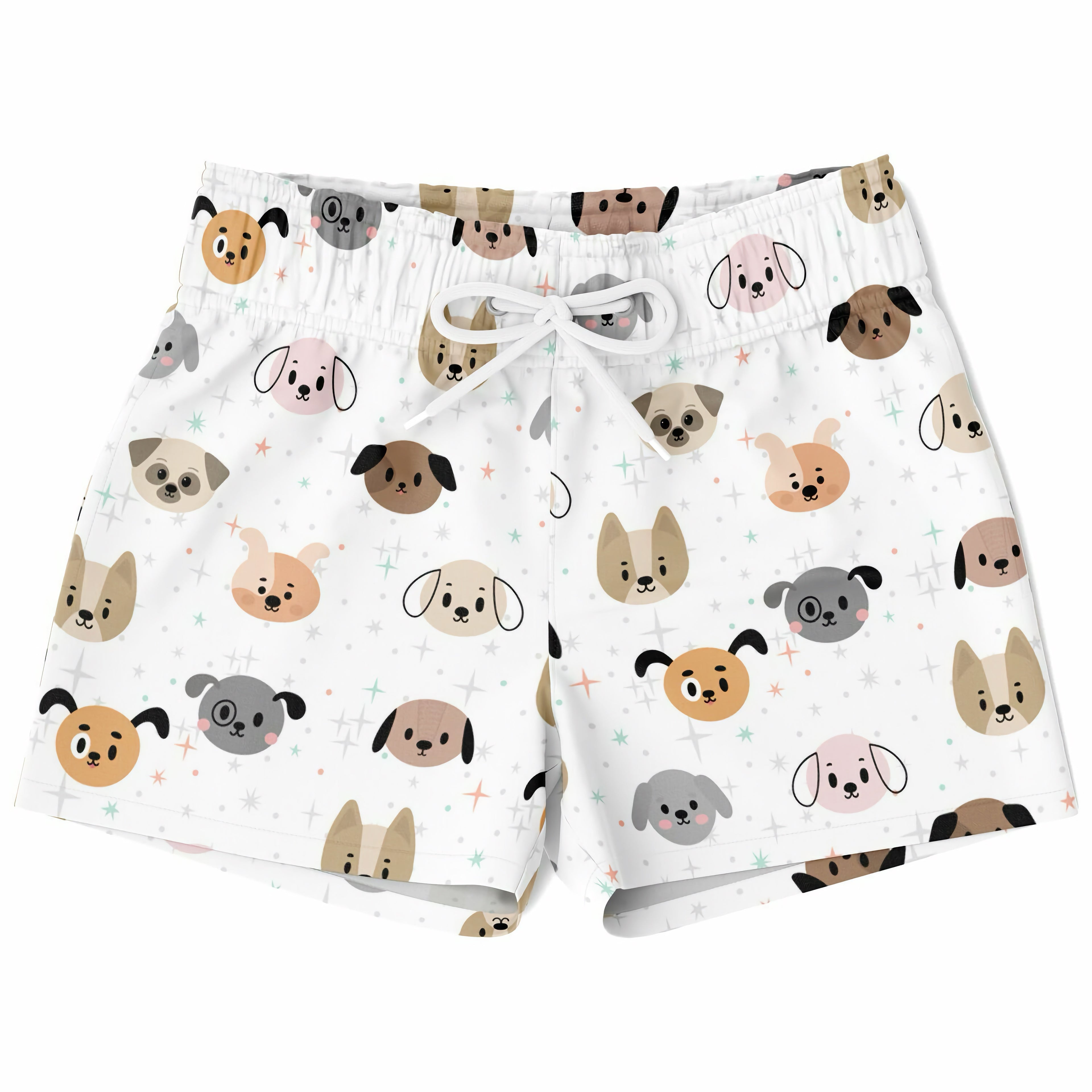 Boys Dog Face Quick Drying Swim Trunks
