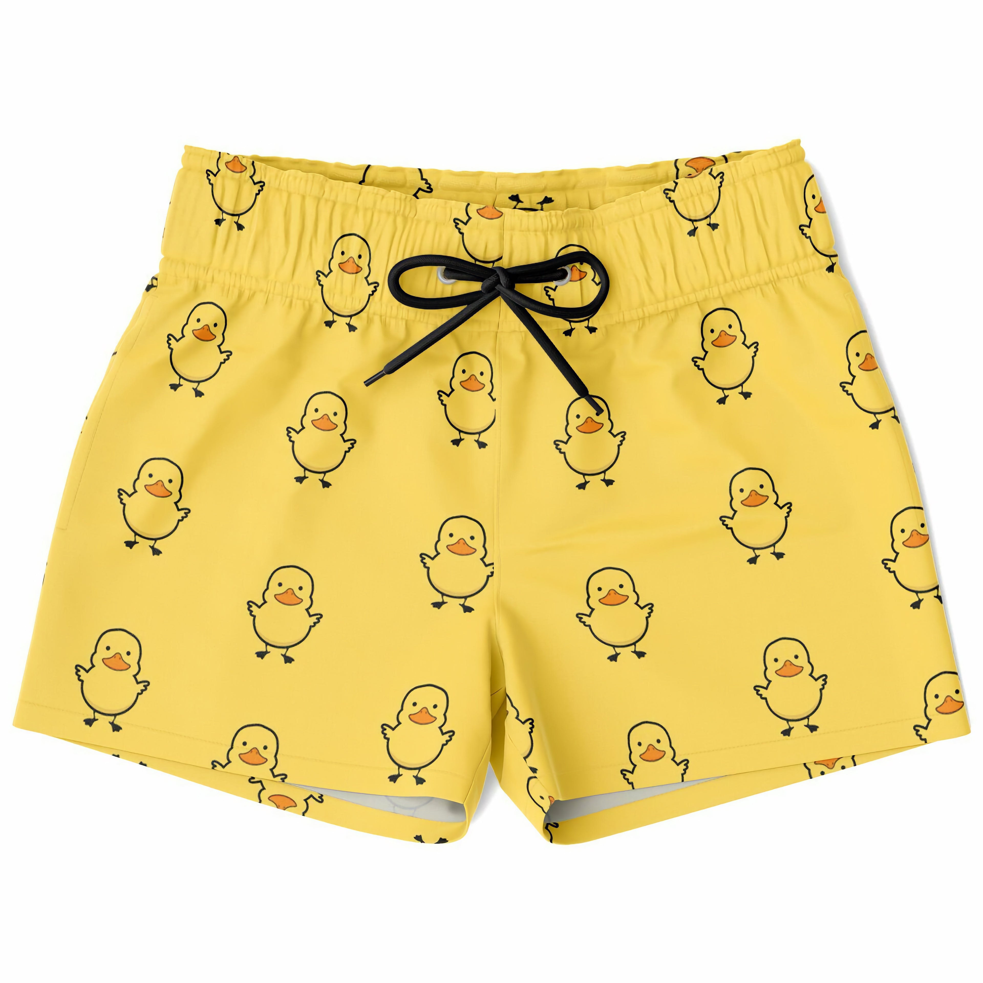 Boys Yellow Rubber Duck Quick Drying Swim Trunks