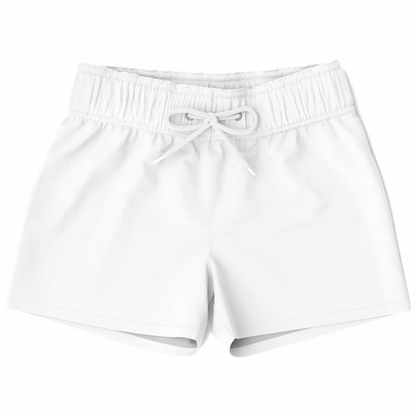 Boys White Quick Drying Swim Trunks