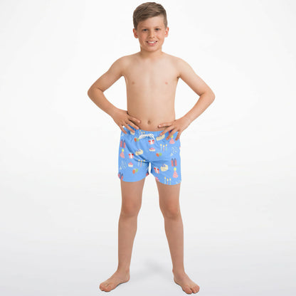 Boys Birthday Party Quick Drying Swim Trunks