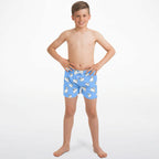 Boys Blue Pug Quick Drying Swim Trunks