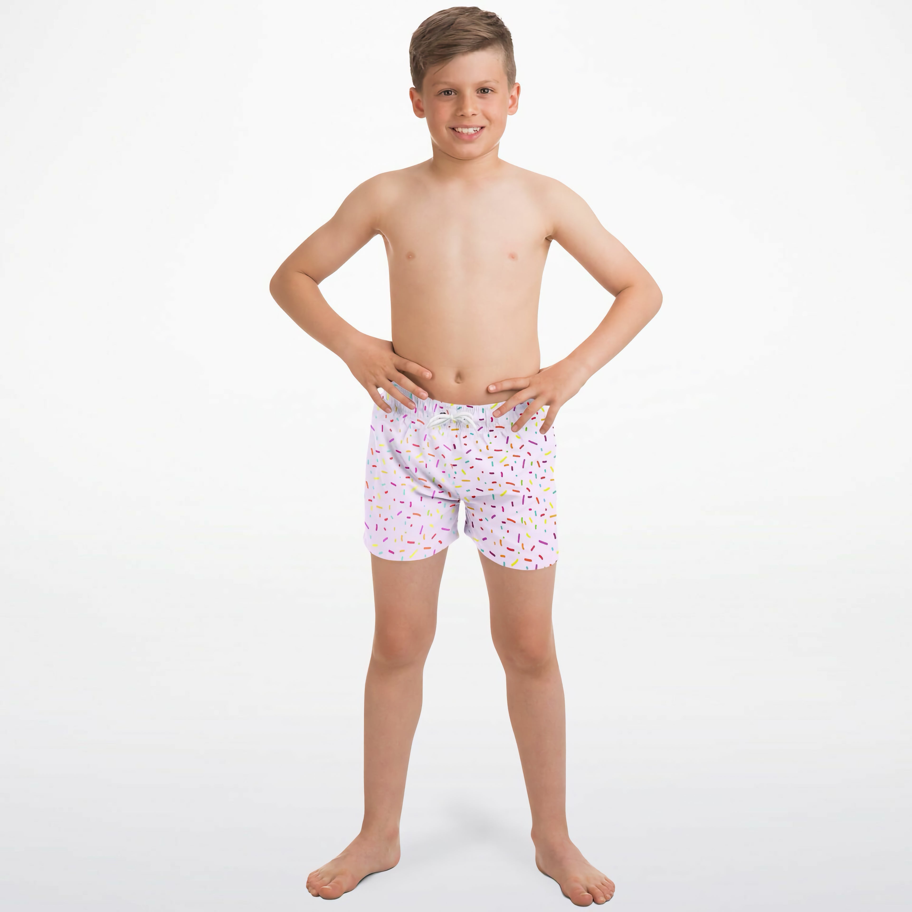 Boys Colorful Sprinkles Quick Drying Swim Trunks