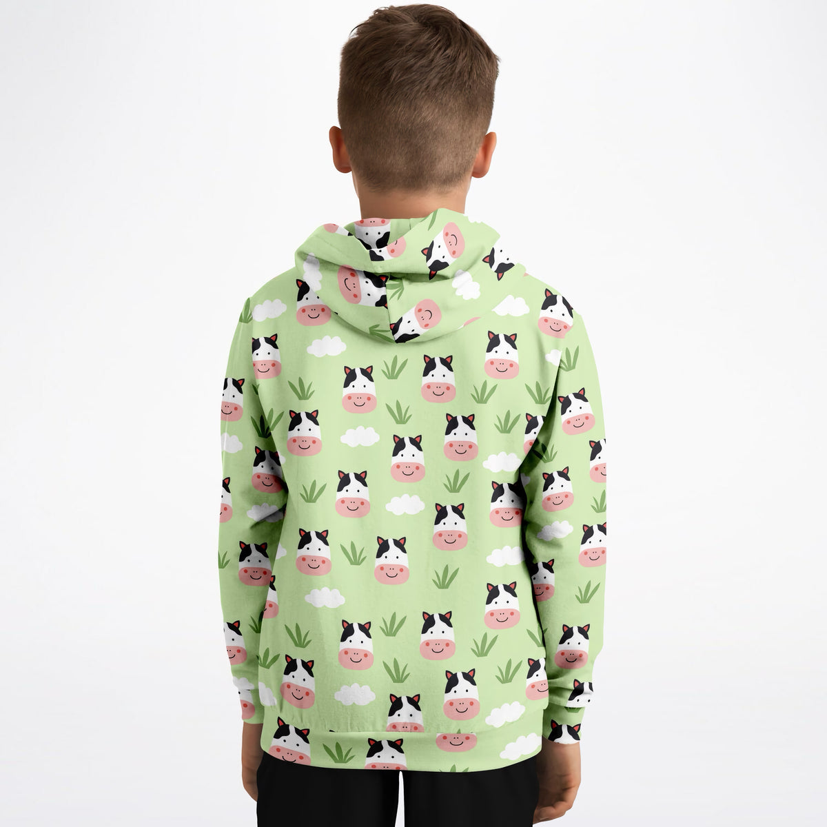 Kids Cow Hoodie – Ultra Comfy & Stretchy, Cozy Fleece or Lightweight Sports Fabric, Double-Layer Hood & Kangaroo Pocket