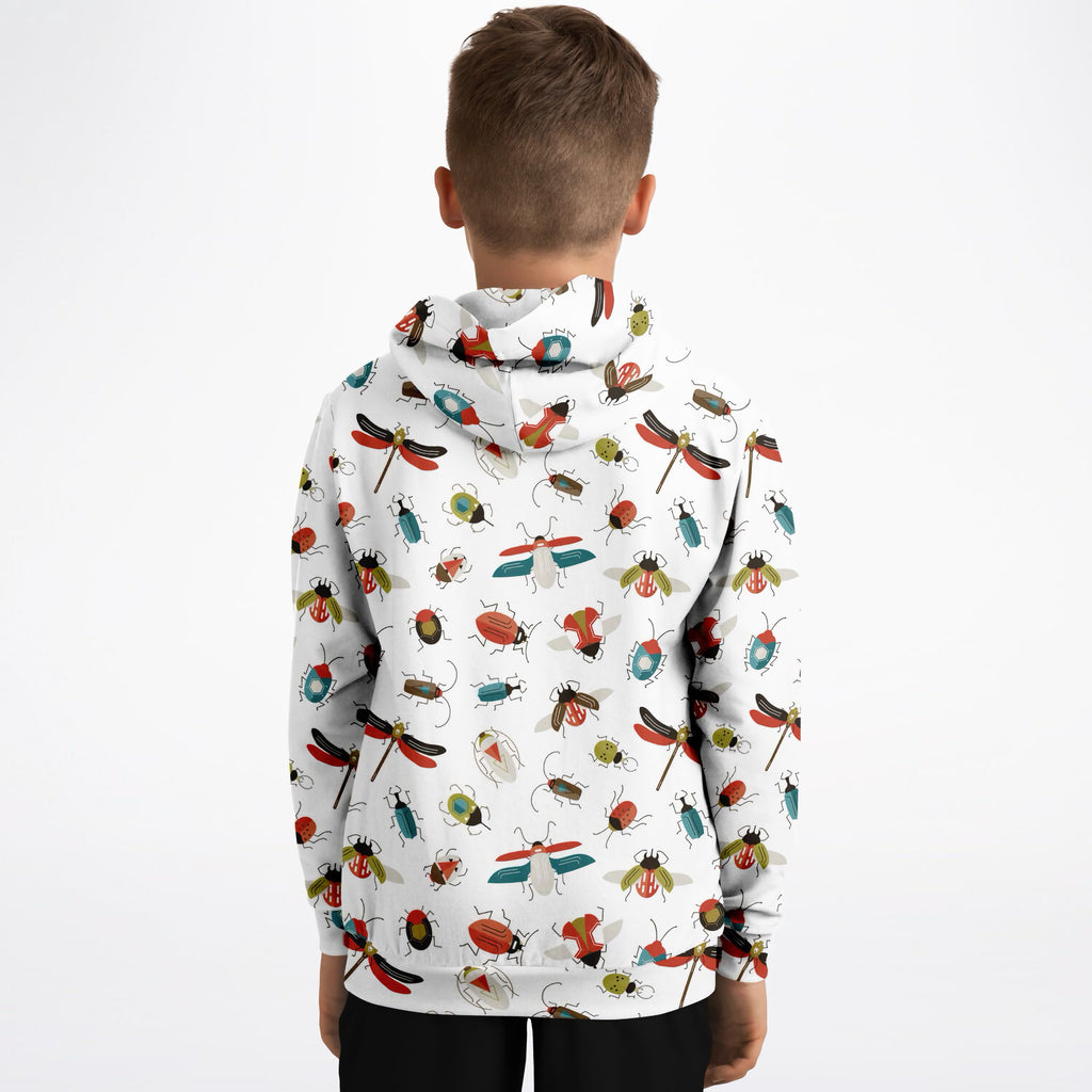 Kids Colorful Bugs Hoodie – Ultra Comfy & Stretchy, Cozy Fleece or Lightweight Sports Fabric, Double-Layer Hood & Kangaroo Pocket