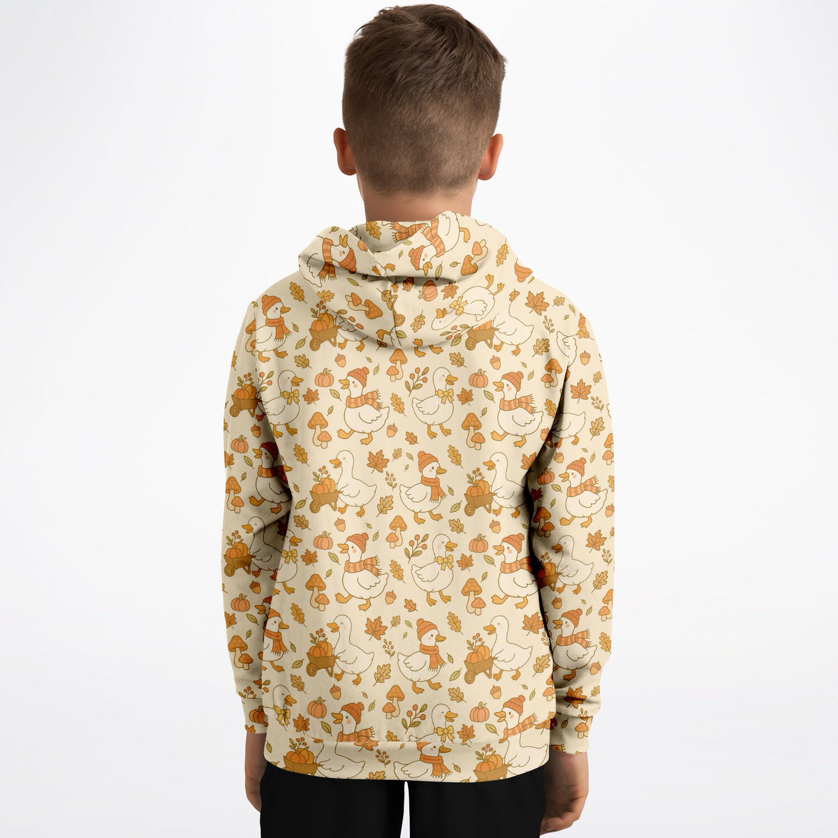 Kids Autumn Goose Hoodie – Ultra Comfy & Stretchy, Cozy Fleece or Lightweight Sports Fabric, Double-Layer Hood & Kangaroo Pocket