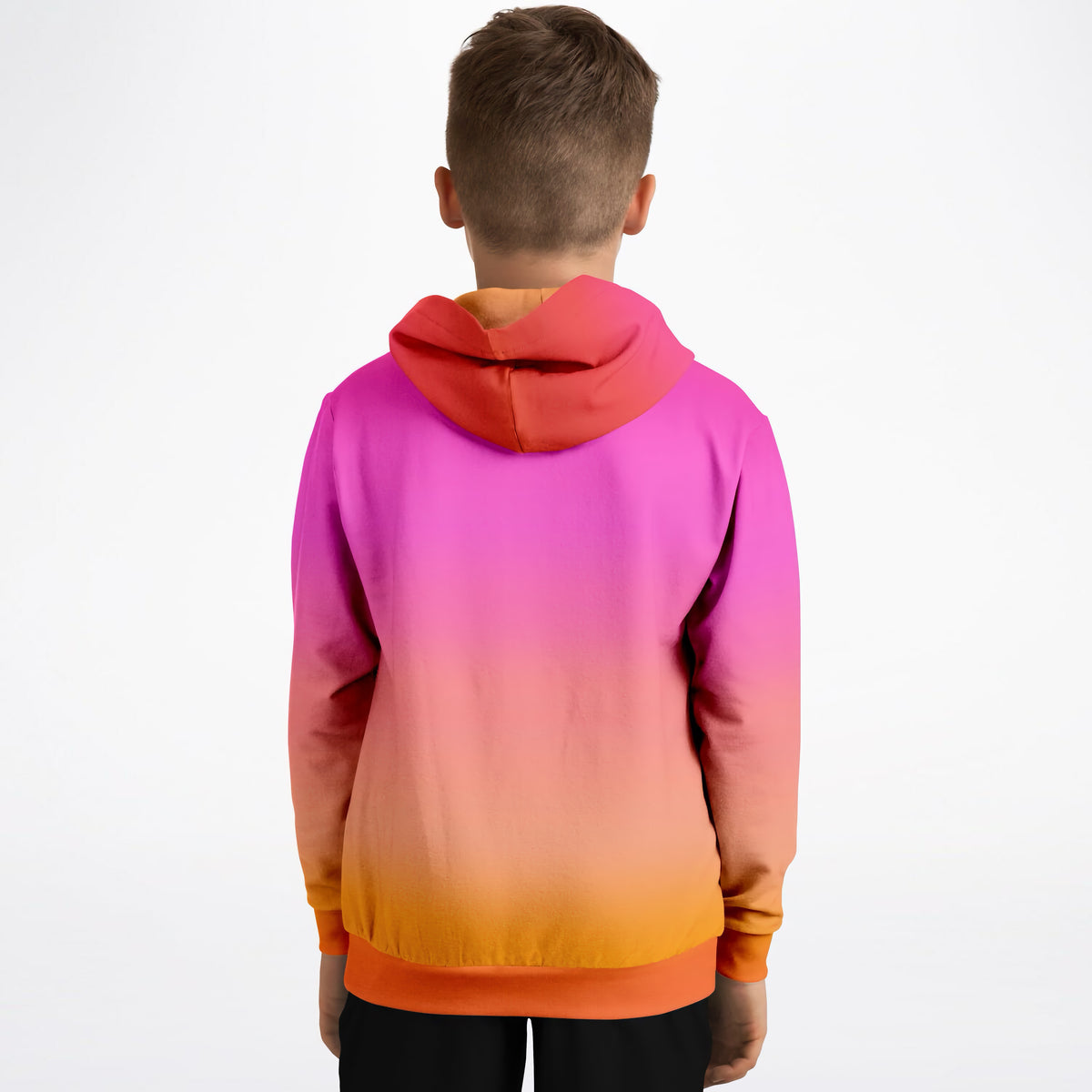 Kids Sunset Ombre Hoodie – Ultra Comfy & Stretchy, Cozy Fleece or Lightweight Sports Fabric, Double-Layer Hood & Kangaroo Pocket
