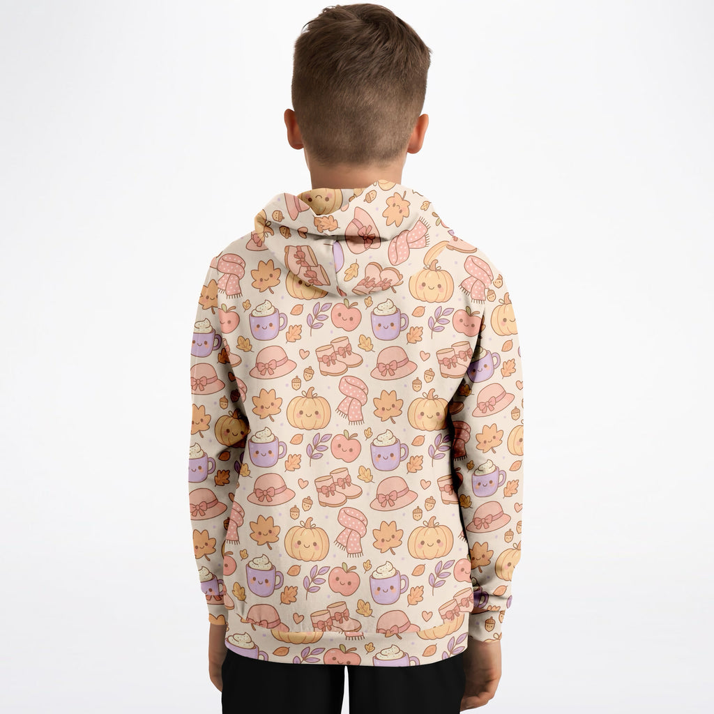 Girls Kawaii Fall Hoodie – Ultra Comfy & Stretchy, Cozy Fleece or Lightweight Sports Fabric, Double-Layer Hood & Kangaroo Pocket