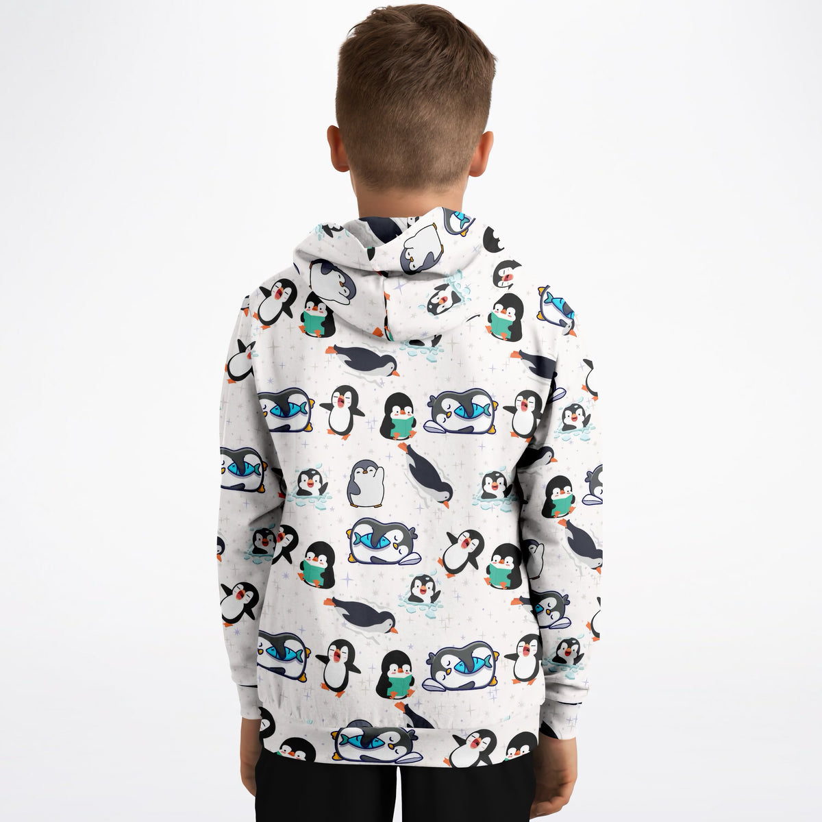 Kids Cute Penguin Hoodie – Ultra Comfy & Stretchy, Cozy Fleece or Lightweight Sports Fabric, Double-Layer Hood & Kangaroo Pocket