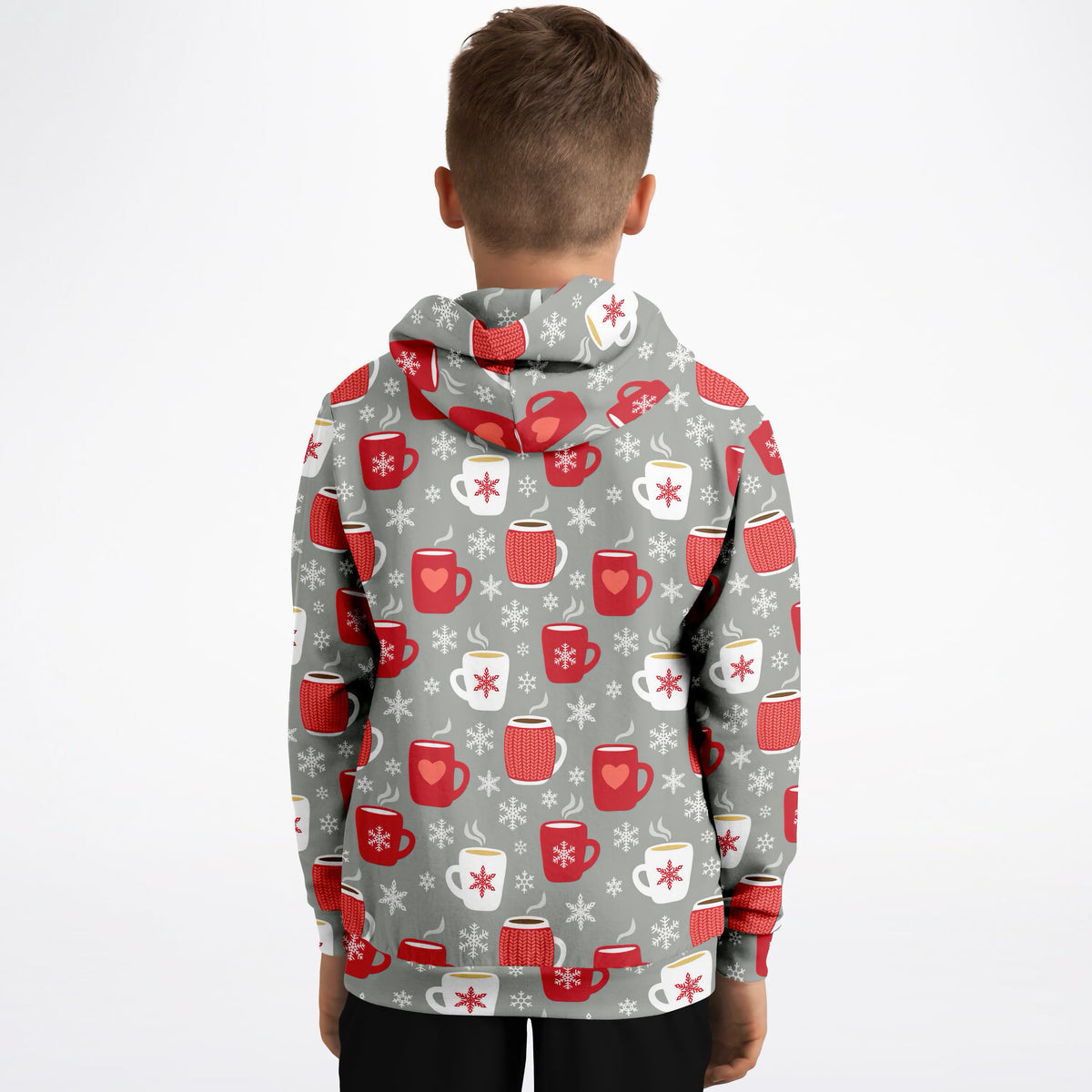 Kids Christmas Hot Cocoa Christmas Hoodie – Ultra Comfy & Stretchy, Cozy Fleece or Lightweight Sports Fabric, Double-Layer Hood & Kangaroo Pocket