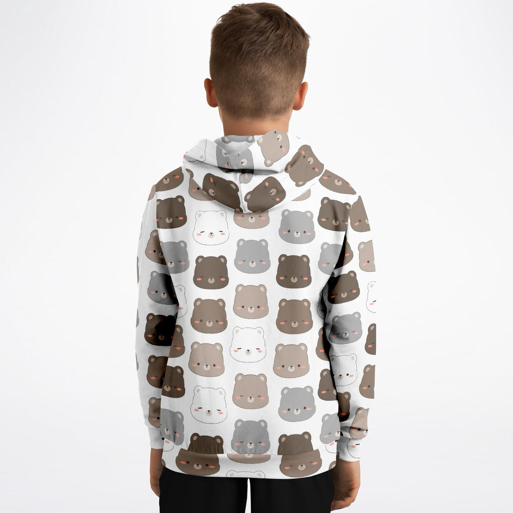 Kids Cute Bear Hoodie – Ultra Comfy & Stretchy, Cozy Fleece or Lightweight Sports Fabric, Double-Layer Hood & Kangaroo Pocket