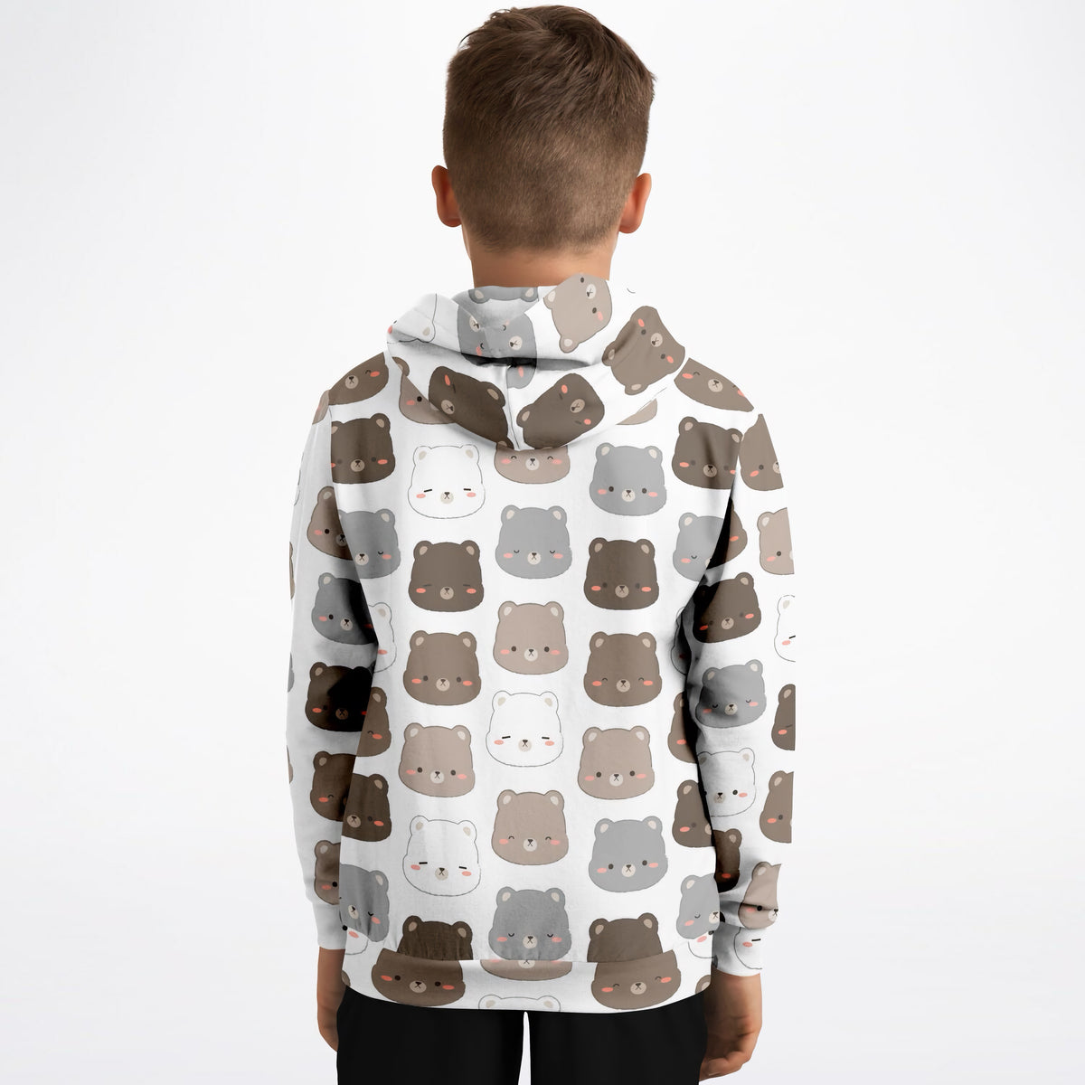 Kids Cute Bear Hoodie – Ultra Comfy & Stretchy, Cozy Fleece or Lightweight Sports Fabric, Double-Layer Hood & Kangaroo Pocket