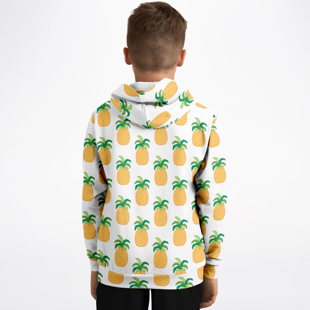 Kids Pineapple Hoodie – Ultra Comfy & Stretchy, Cozy Fleece or Lightweight Sports Fabric, Double-Layer Hood & Kangaroo Pocket