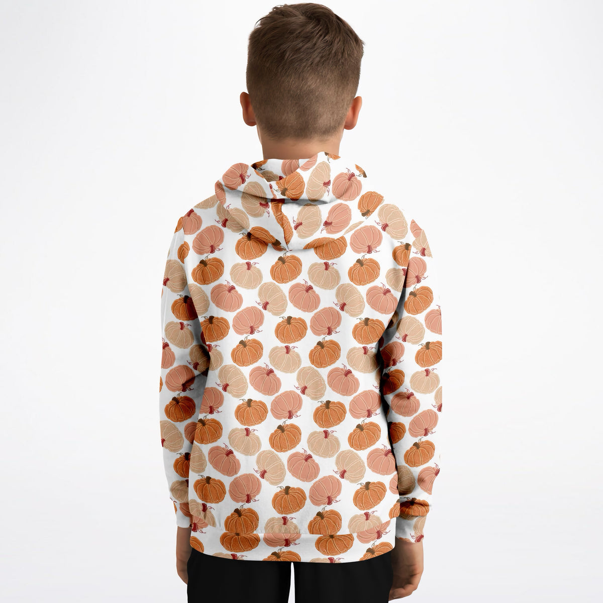 Kids Fall Pumpkin Hoodie – Ultra Comfy & Stretchy, Cozy Fleece or Lightweight Sports Fabric, Double-Layer Hood & Kangaroo Pocket