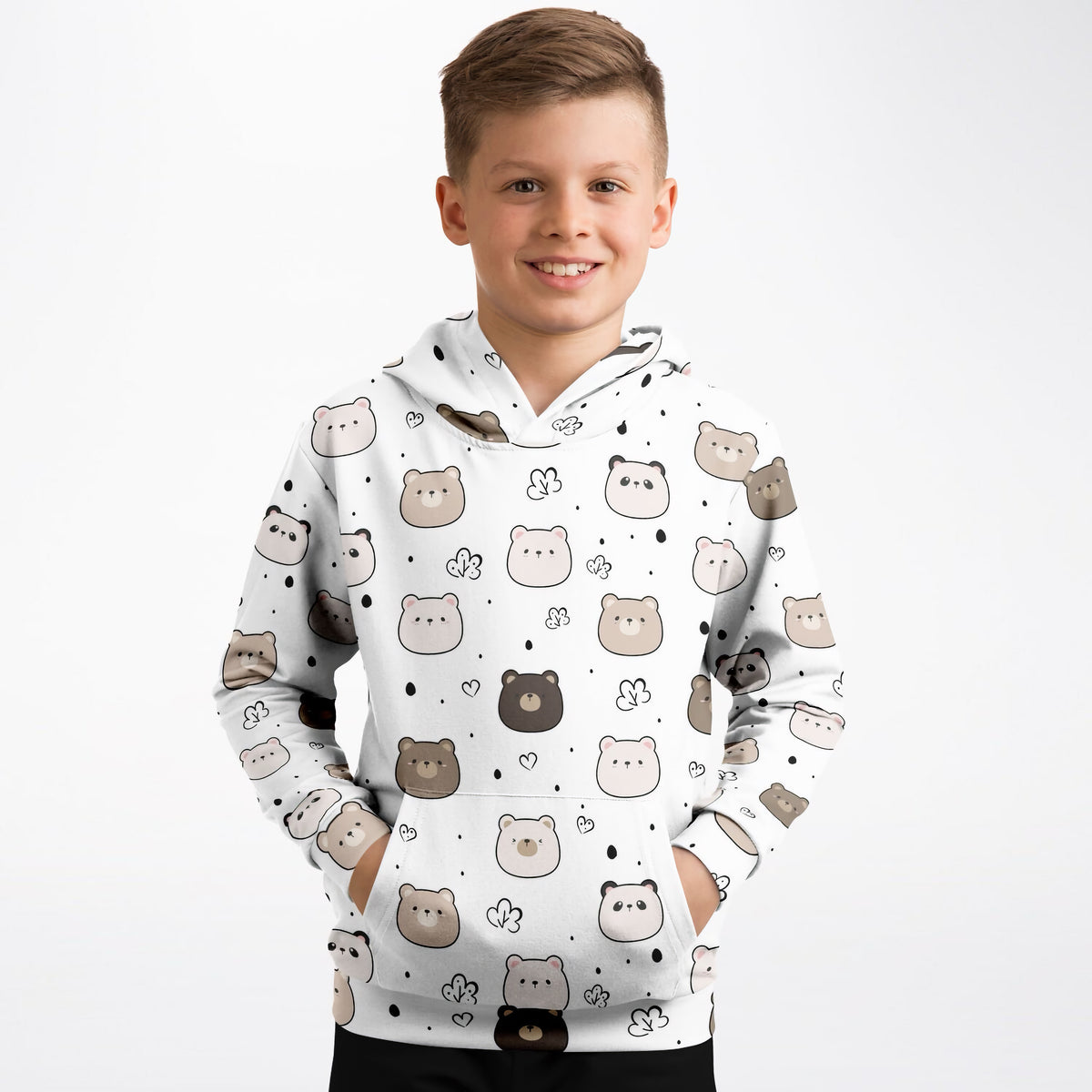 Kids Cute Bear & Panda Hoodie – Ultra Comfy & Stretchy, Cozy Fleece or Lightweight Sports Fabric, Double-Layer Hood & Kangaroo Pocket