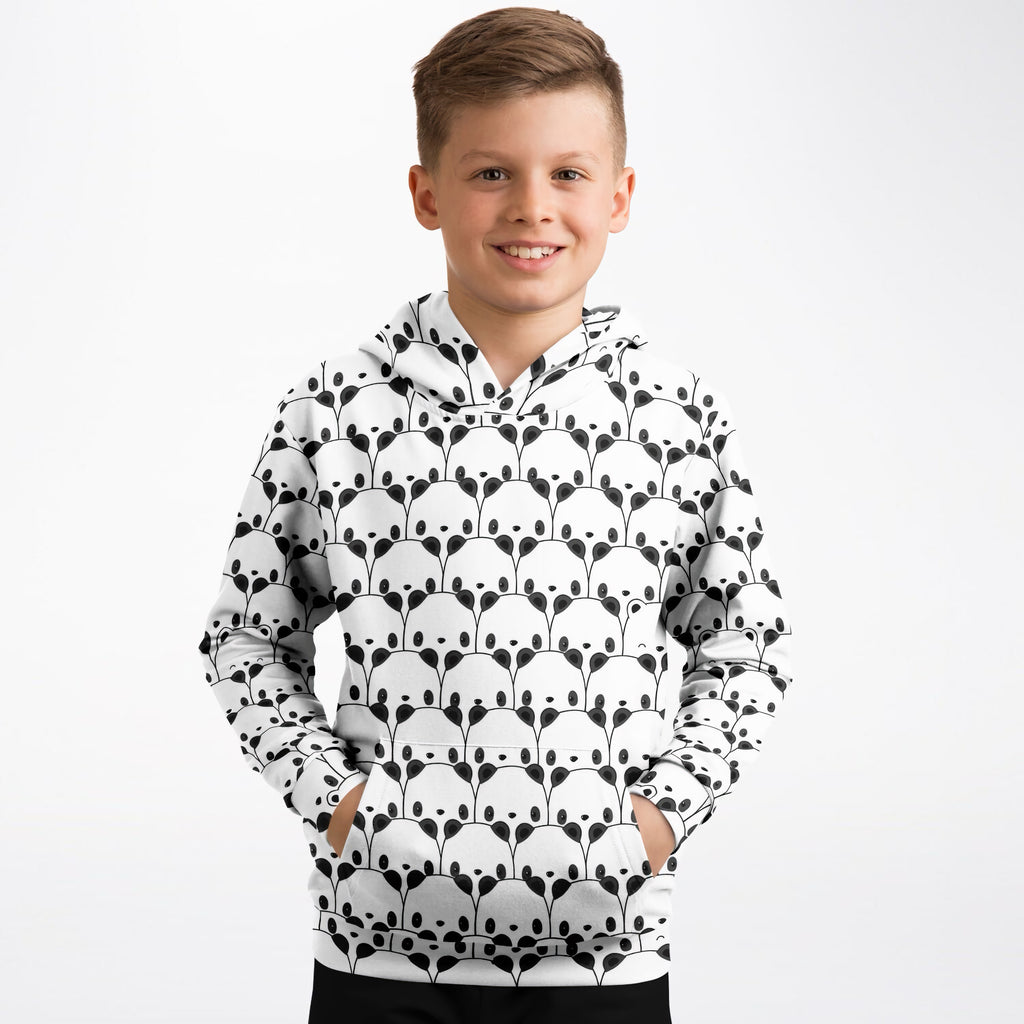 Kids Panda Face Hoodie – Ultra Comfy & Stretchy, Cozy Fleece or Lightweight Sports Fabric, Double-Layer Hood & Kangaroo Pocket
