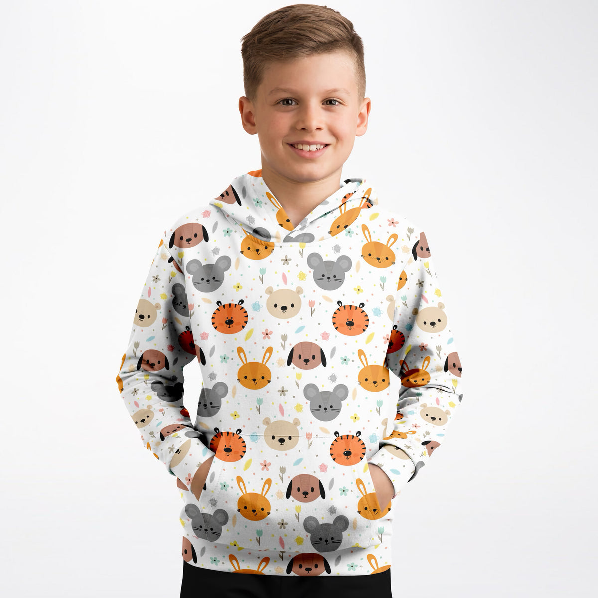 Kids Animal Themed Hoodie – Ultra Comfy & Stretchy, Cozy Fleece or Lightweight Sports Fabric, Double-Layer Hood & Kangaroo Pocket