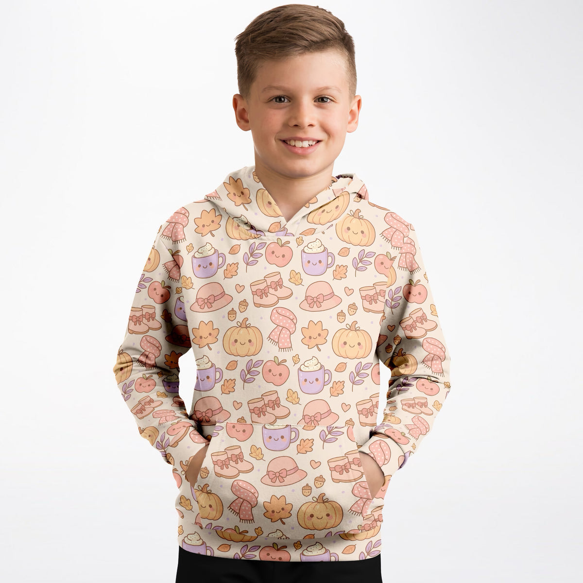 Girls Kawaii Fall Hoodie – Ultra Comfy & Stretchy, Cozy Fleece or Lightweight Sports Fabric, Double-Layer Hood & Kangaroo Pocket