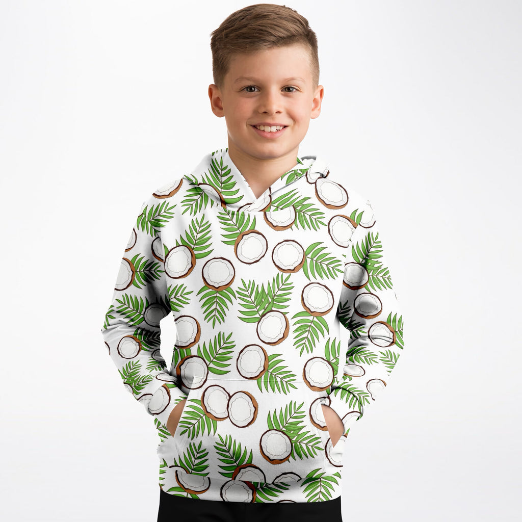 Kids Coconut Hoodie – Ultra Comfy & Stretchy, Cozy Fleece or Lightweight Sports Fabric, Double-Layer Hood & Kangaroo Pocket