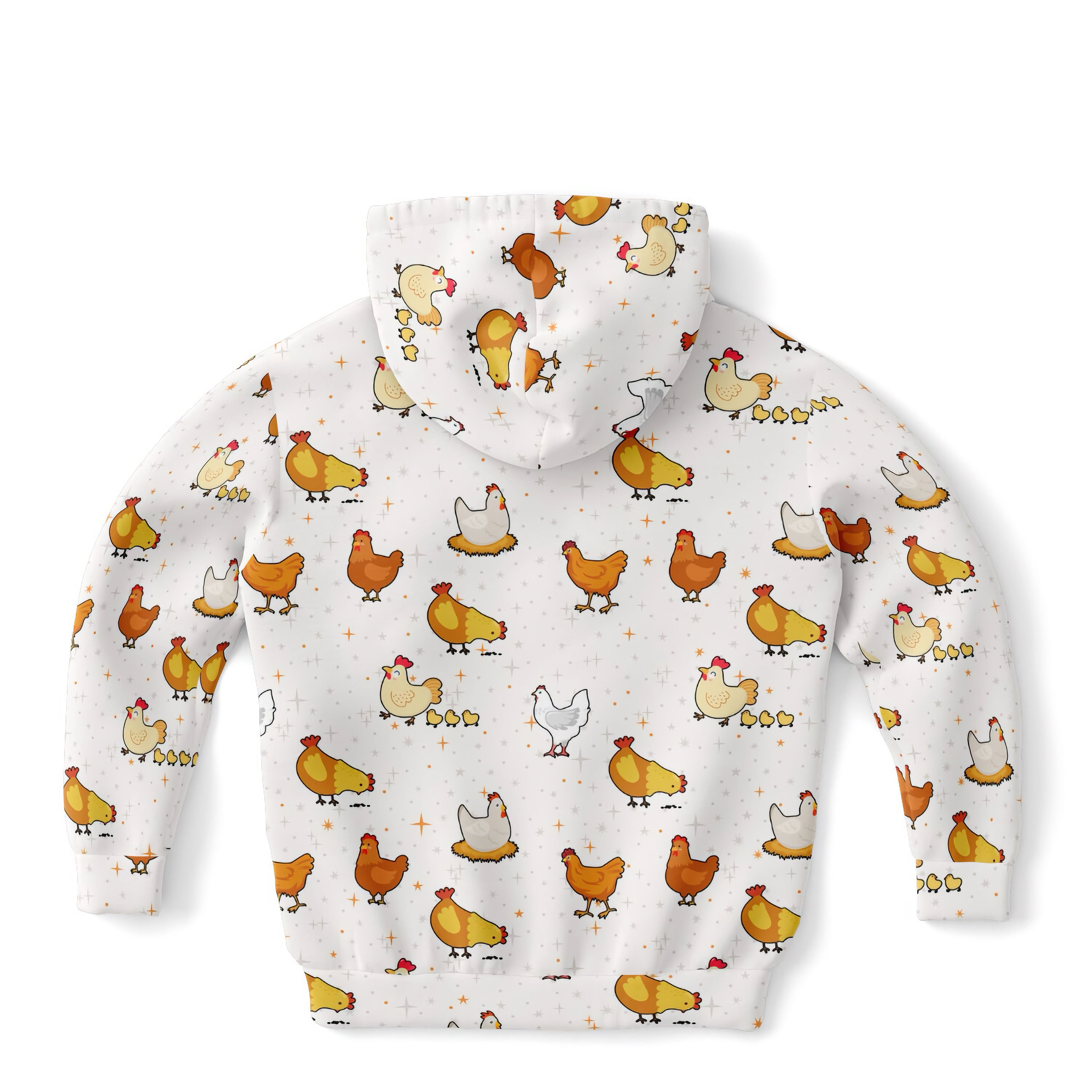 Kids Chicken Hoodie – Cozy Cotton Fleece or Lightweight Sports Fabric