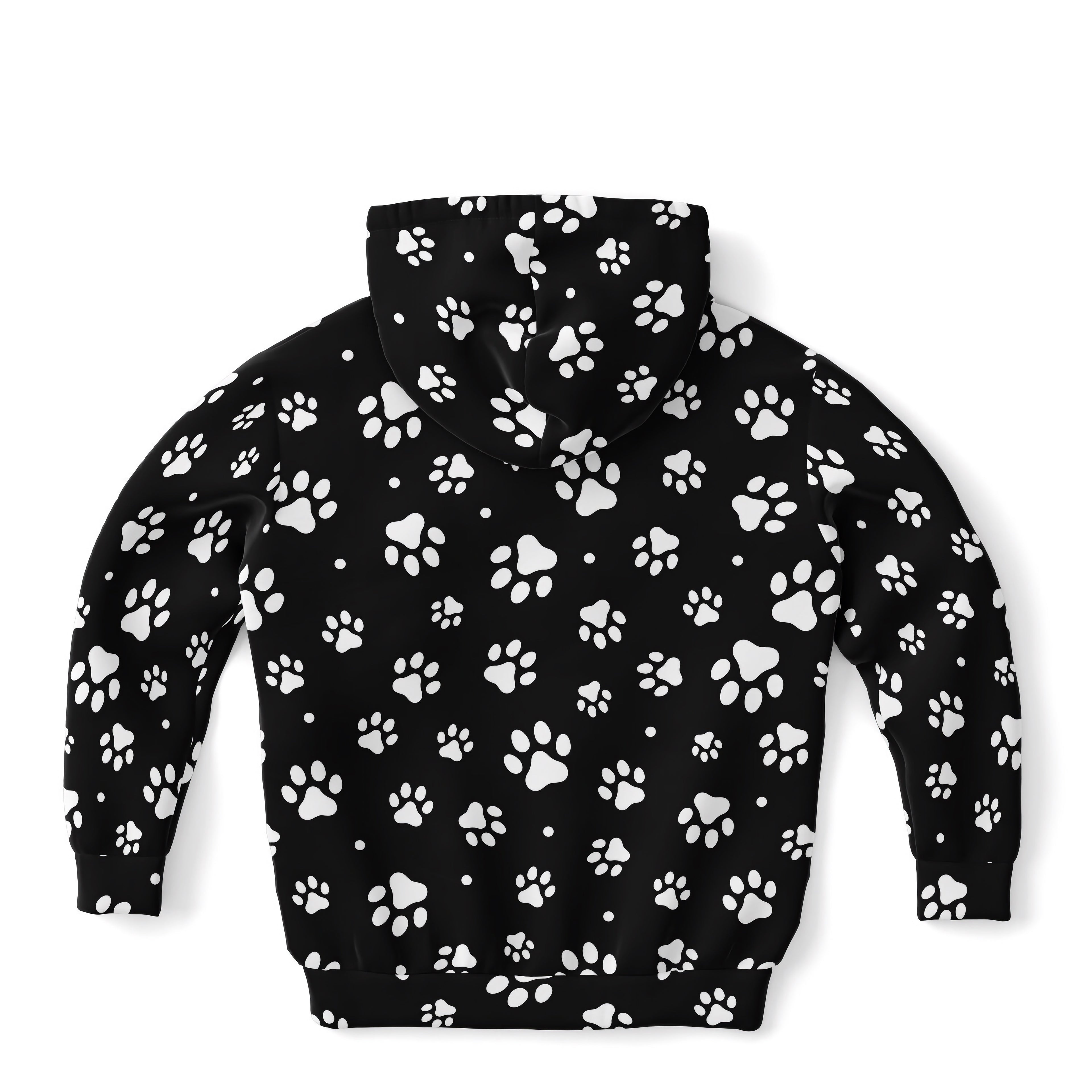 Kids Paw Print Hoodie – Cozy Cotton Fleece or Lightweight Sports Fabric