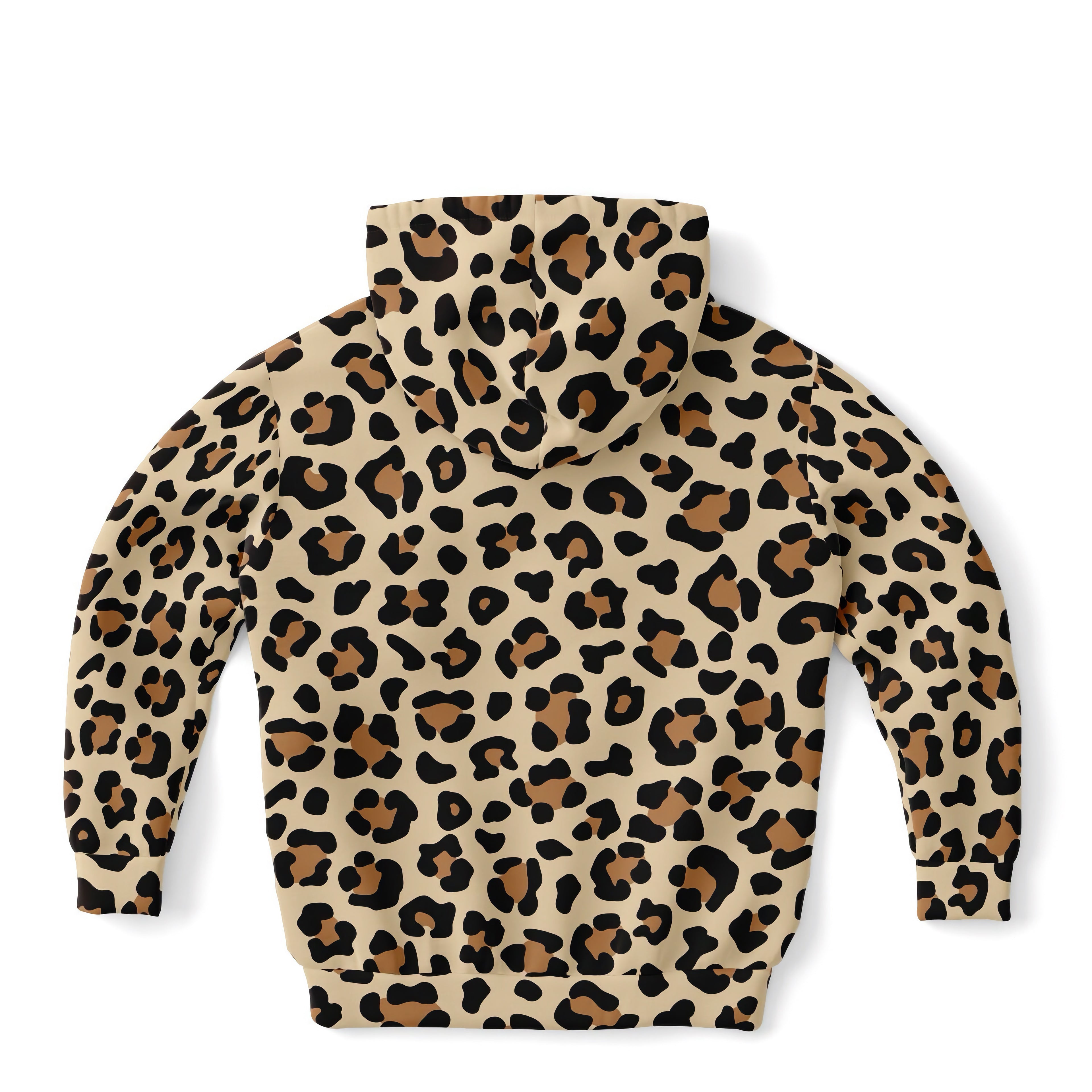 Kids Leopard Print Hoodie – Cozy Cotton Fleece or Lightweight Sports Fabric