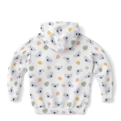 Kids Koala Bear Hoodie – Cozy Cotton Fleece or Lightweight Sports Fabric