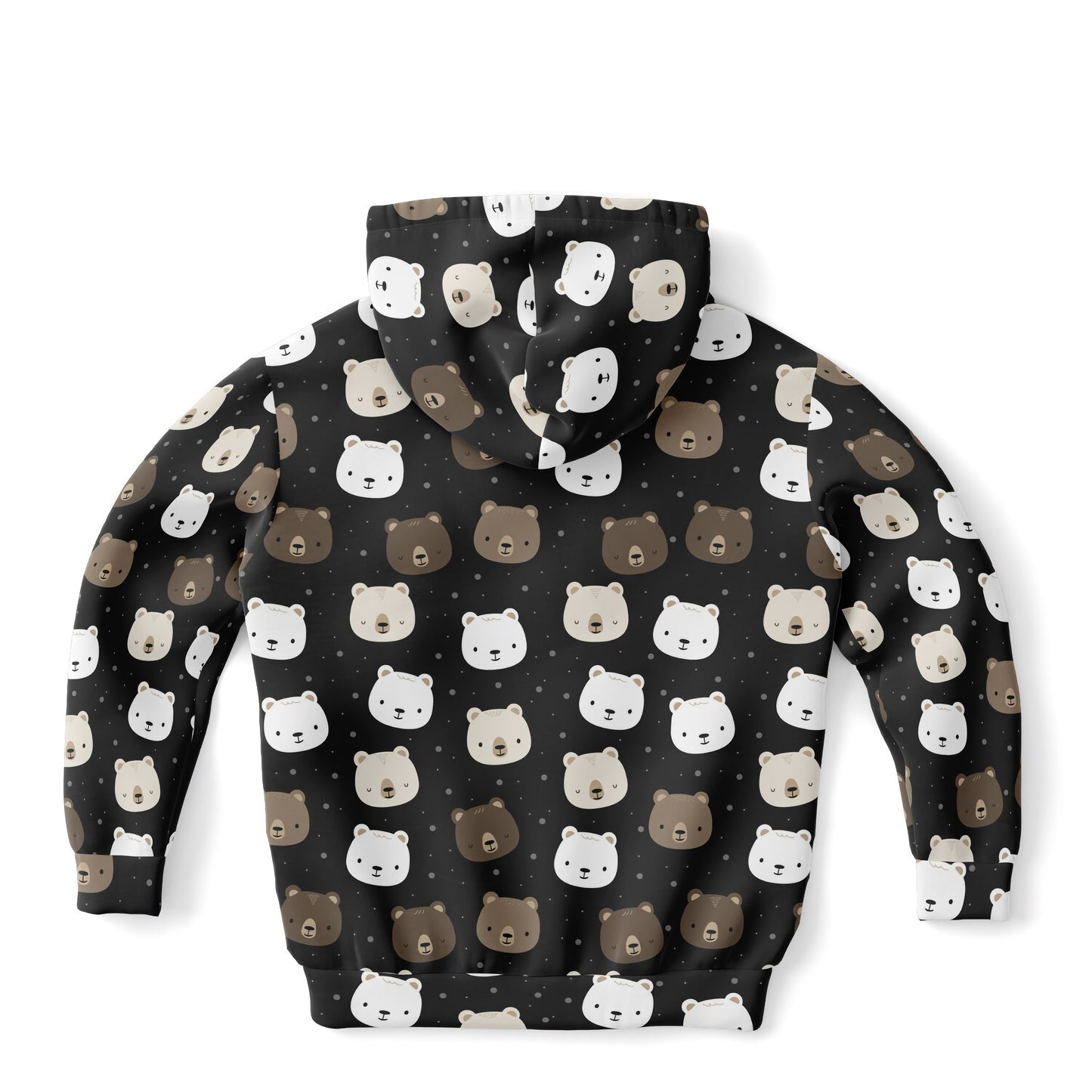 Kids Bear Face Hoodie – Cozy Cotton Fleece or Lightweight Sports Fabric