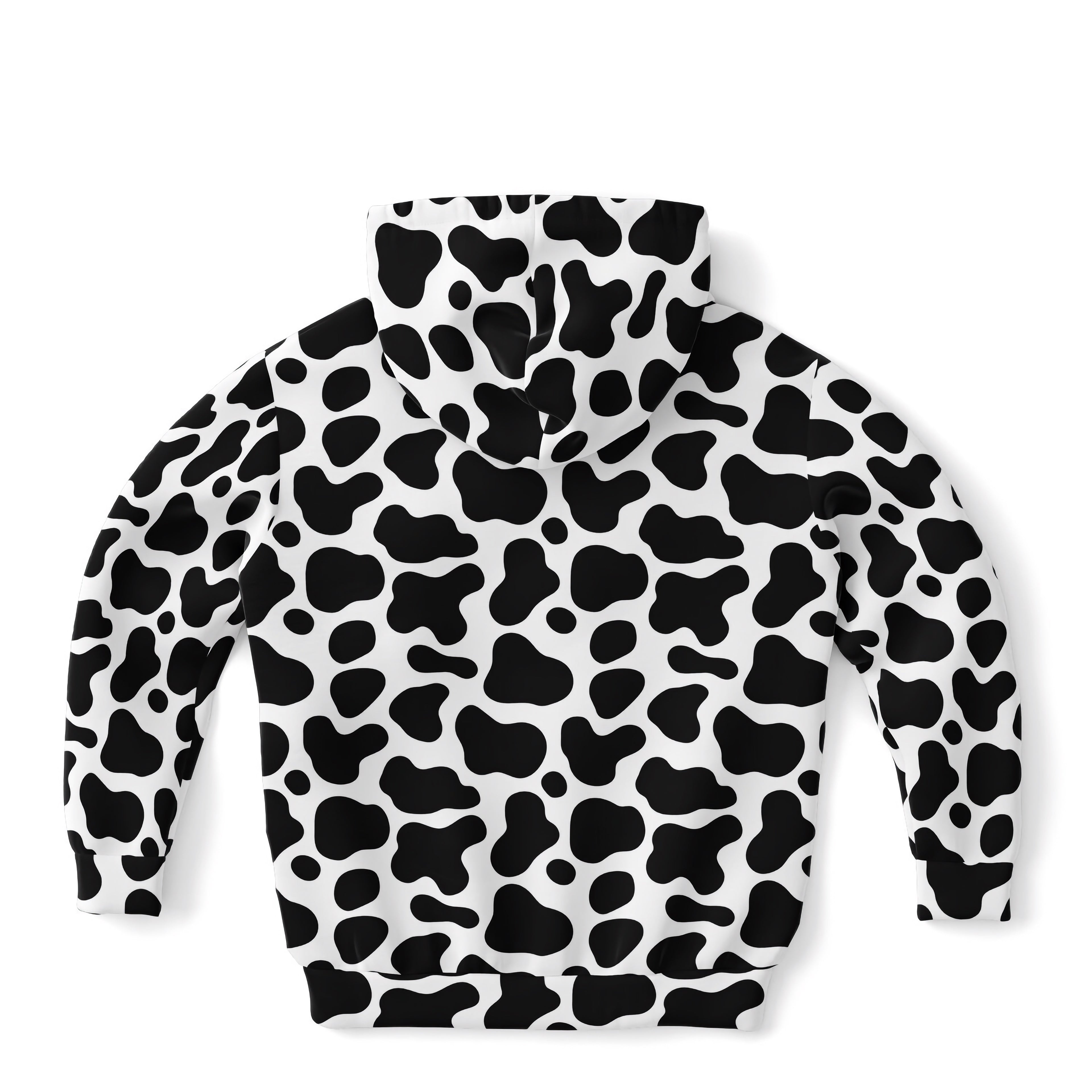 Kids Cow Print Hoodie – Cozy Cotton Fleece or Lightweight Sports Fabric
