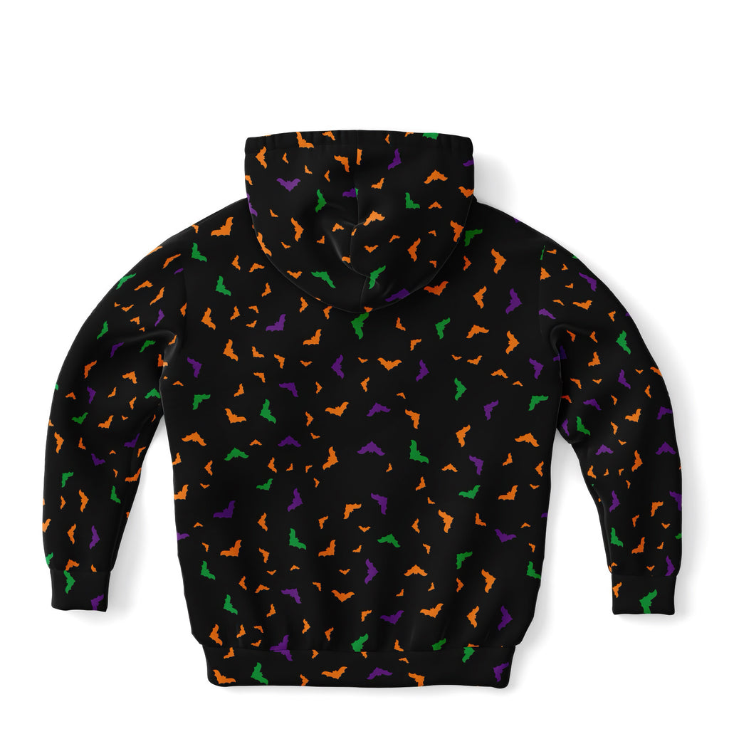 Kids Halloween Bat Hoodie – Cozy Cotton Fleece or Lightweight Sports Fabric