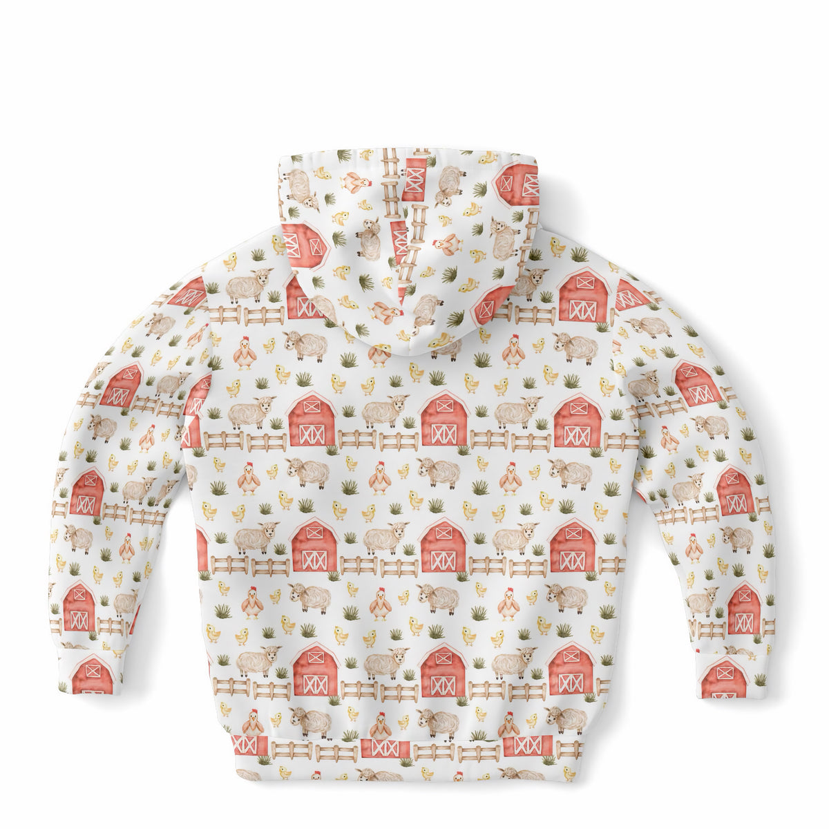 Kids Cute Farm Animal Hoodie – Ultra Comfy & Stretchy, Cozy Fleece or Lightweight Sports Fabric, Double-Layer Hood & Kangaroo Pocket