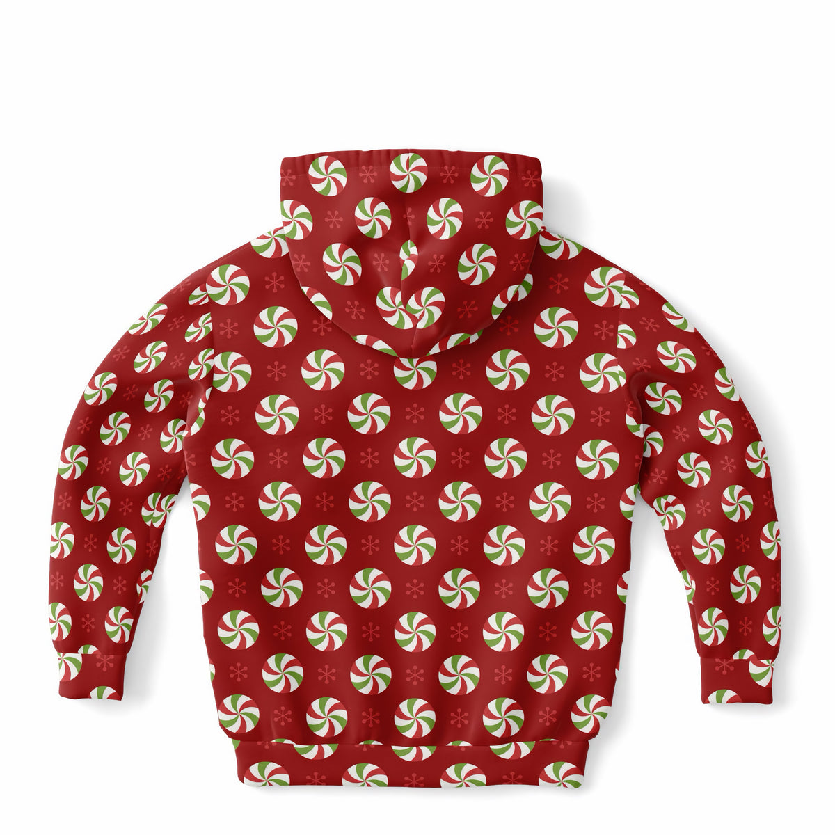 Kids Christmas Peppermint Candy Hoodie – Ultra Comfy & Stretchy, Cozy Fleece or Lightweight Sports Fabric, Double-Layer Hood & Kangaroo Pocket