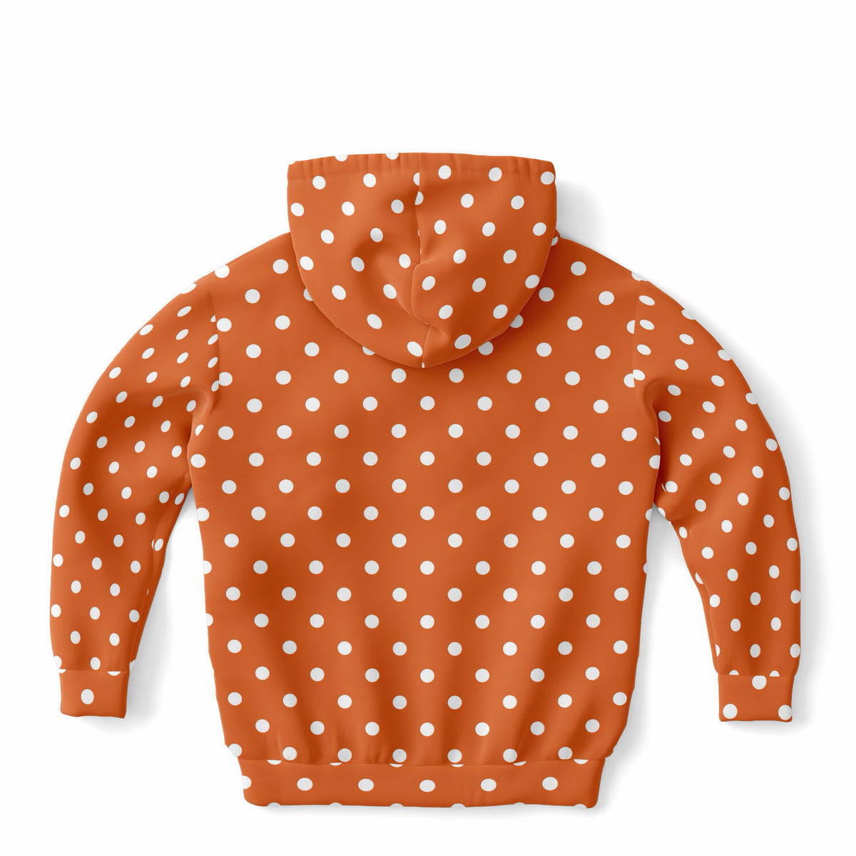 Kids Orange Polka Dot Hoodie – Ultra Comfy & Stretchy, Cozy Fleece or Lightweight Sports Fabric, Double-Layer Hood & Kangaroo Pocket