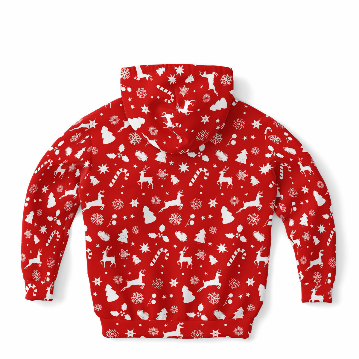 Kids Red Christmas Hoodie – Ultra Comfy & Stretchy, Cozy Fleece or Lightweight Sports Fabric, Double-Layer Hood & Kangaroo Pocket