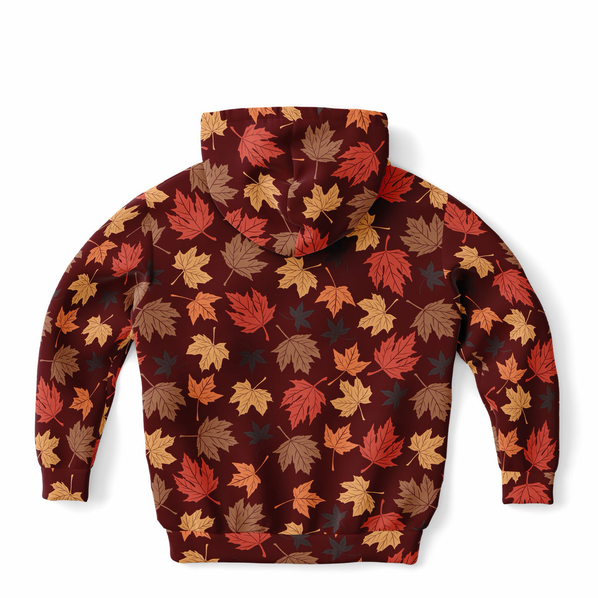 Kids Autumn Maple Leaves Hoodie – Ultra Comfy & Stretchy, Cozy Fleece or Lightweight Sports Fabric, Double-Layer Hood & Kangaroo Pocket