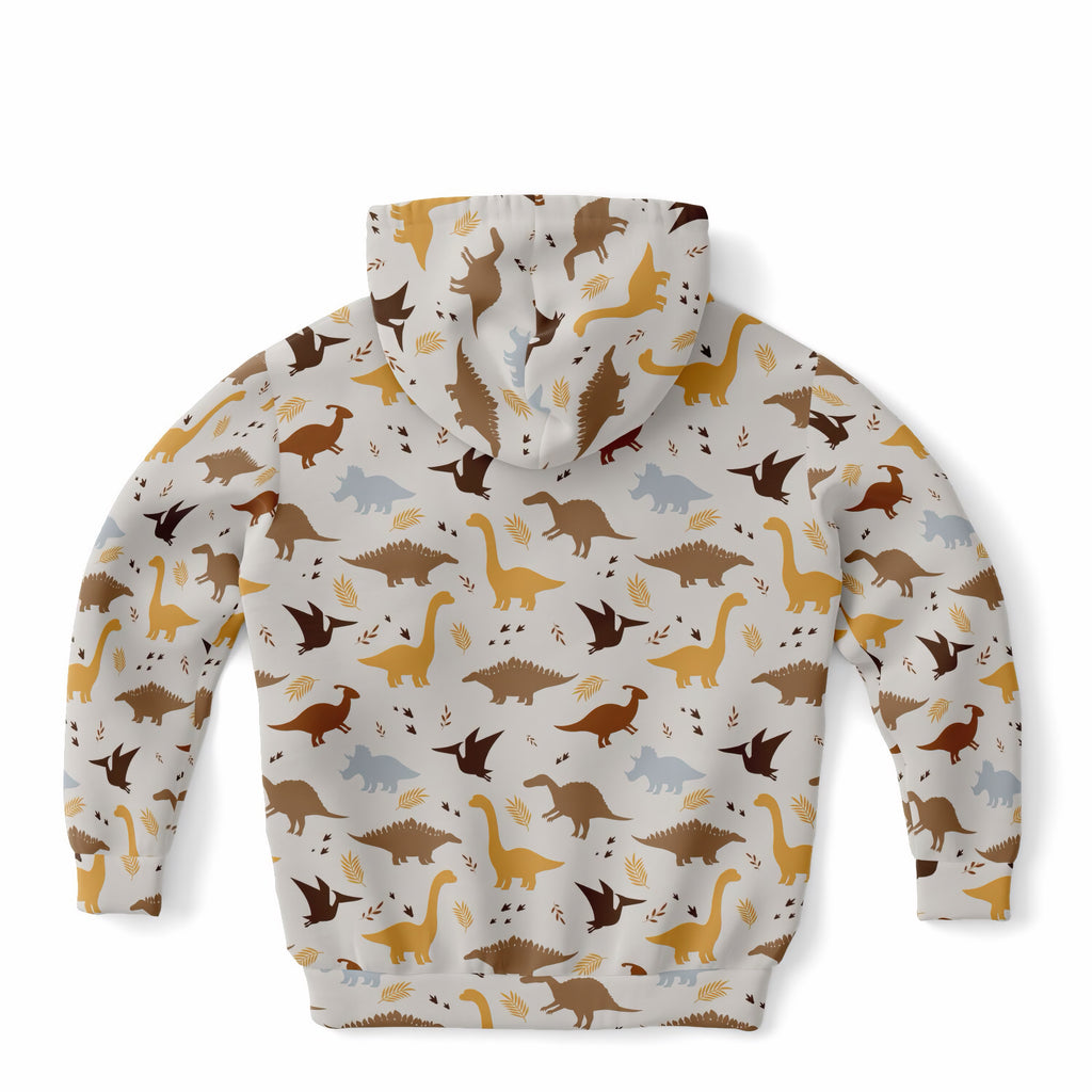 Kids Dinosaur Hoodie – Ultra Comfy & Stretchy, Cozy Fleece or Lightweight Sports Fabric, Double-Layer Hood & Kangaroo Pocket