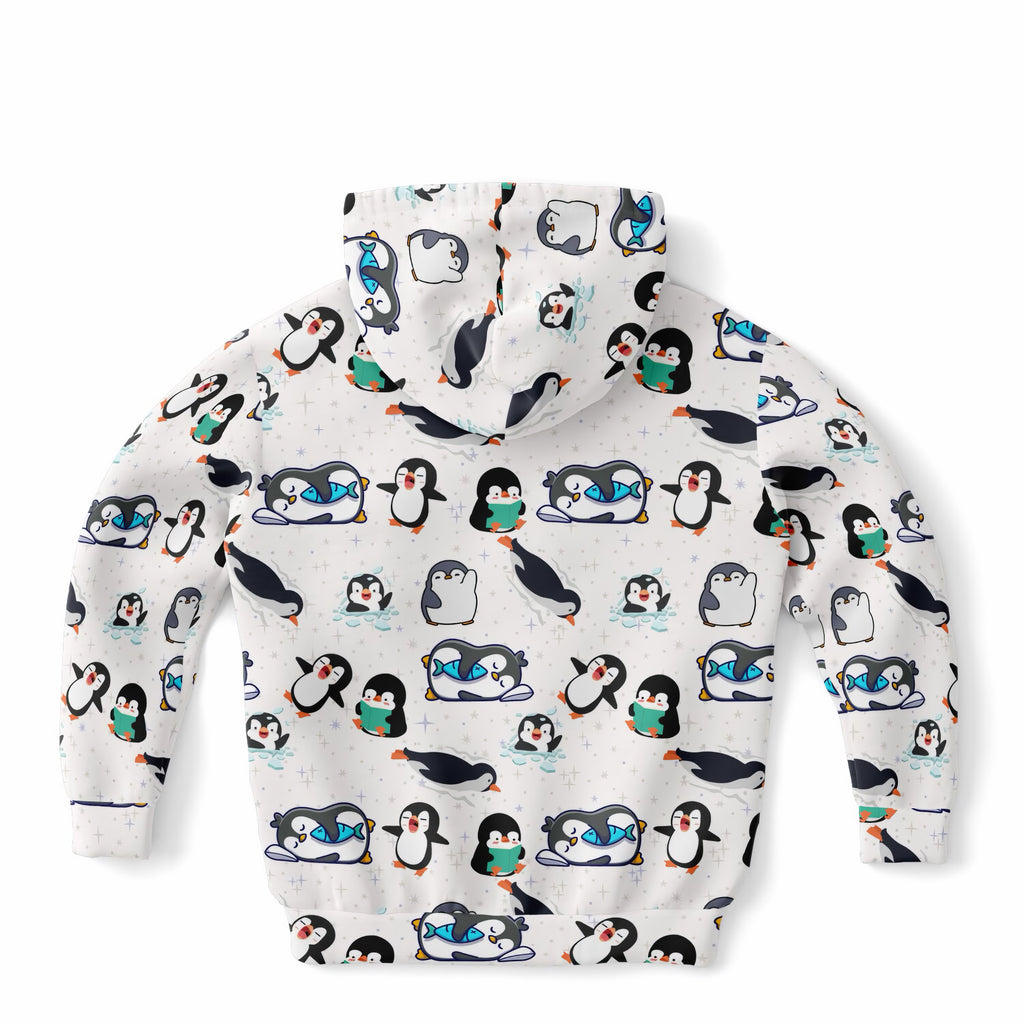 Kids Cute Penguin Hoodie – Ultra Comfy & Stretchy, Cozy Fleece or Lightweight Sports Fabric, Double-Layer Hood & Kangaroo Pocket