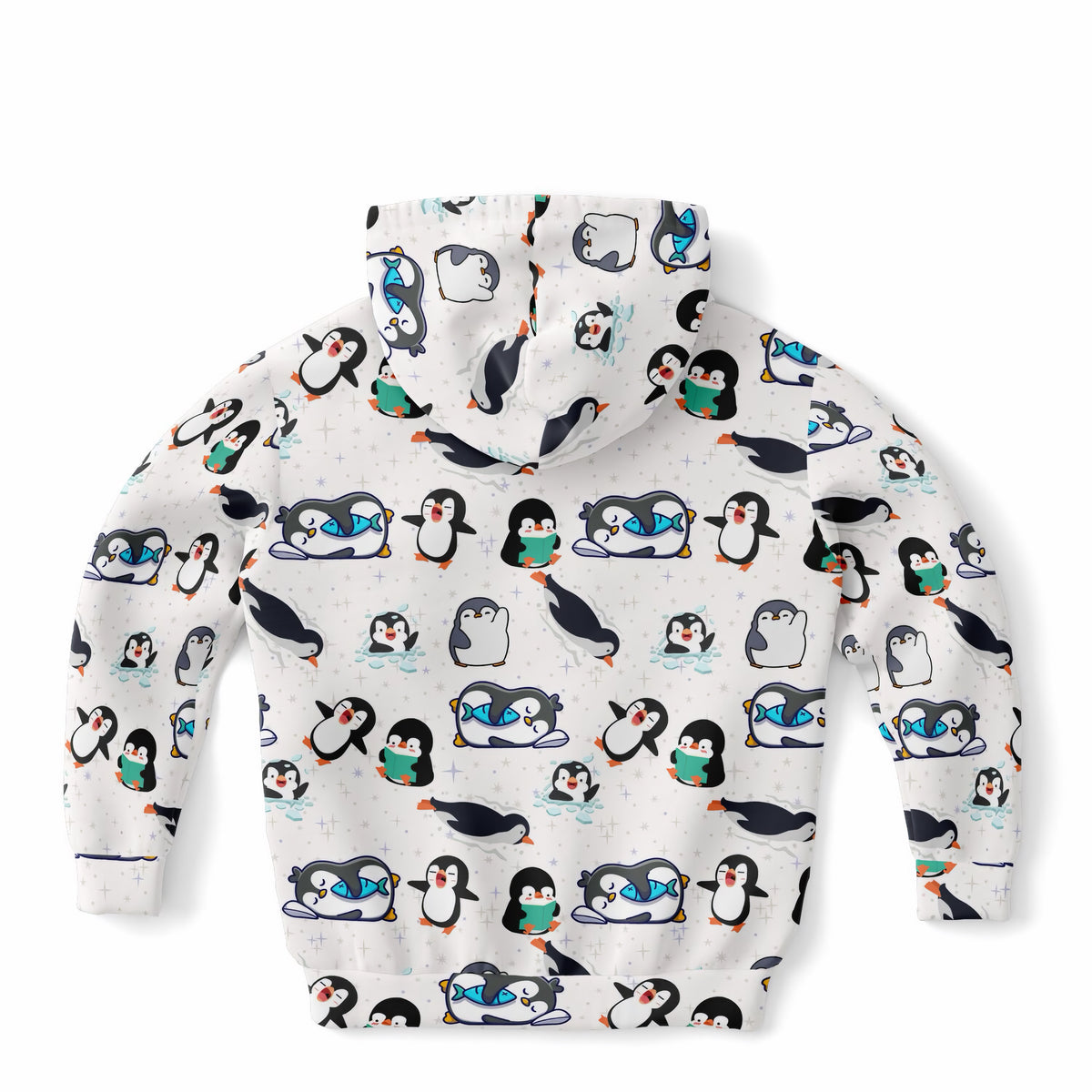 Kids Cute Penguin Hoodie – Ultra Comfy & Stretchy, Cozy Fleece or Lightweight Sports Fabric, Double-Layer Hood & Kangaroo Pocket