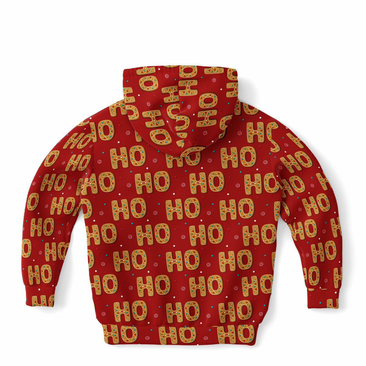 Kids Christmas Ho Ho Ho Hoodie – Ultra Comfy & Stretchy, Cozy Fleece or Lightweight Sports Fabric, Double-Layer Hood & Kangaroo Pocket