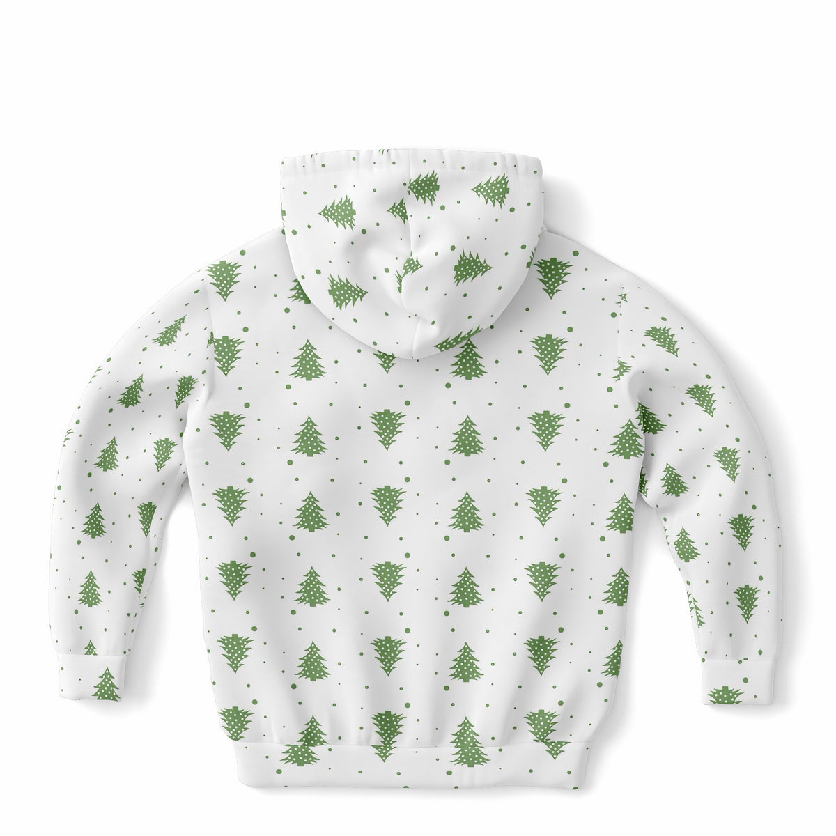 Kids Green Christmas Tree Hoodie – Ultra Comfy & Stretchy, Cozy Fleece or Lightweight Sports Fabric, Double-Layer Hood & Kangaroo Pocket