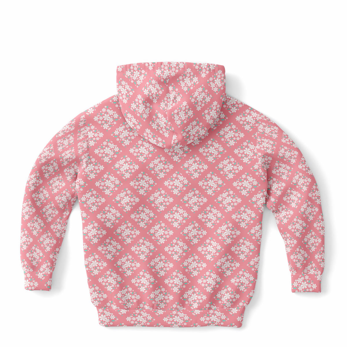 Girls Daisy Flower Clusters Hoodie – Ultra Comfy & Stretchy, Cozy Fleece or Lightweight Sports Fabric, Double-Layer Hood & Kangaroo Pocket