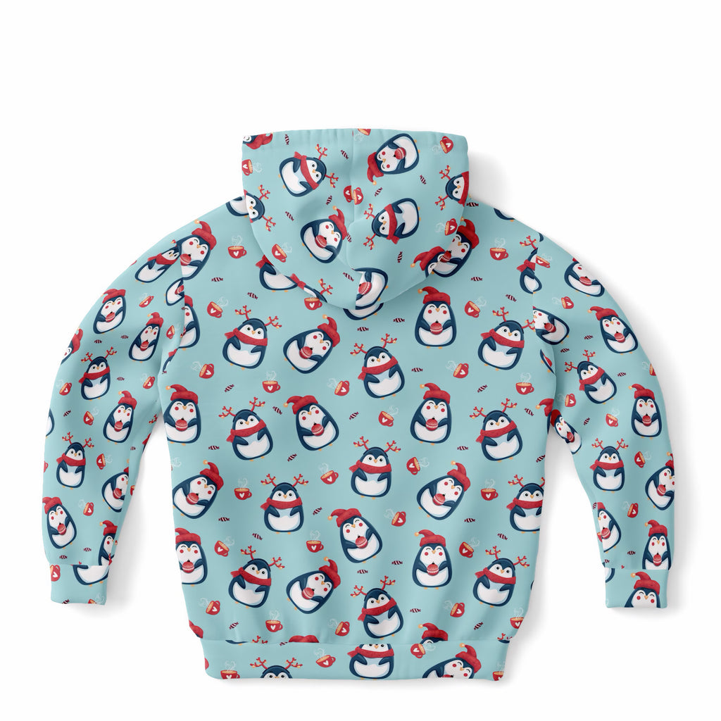 Kids Reindeer Penguin Hoodie – Ultra Comfy & Stretchy, Cozy Fleece or Lightweight Sports Fabric, Double-Layer Hood & Kangaroo Pocket